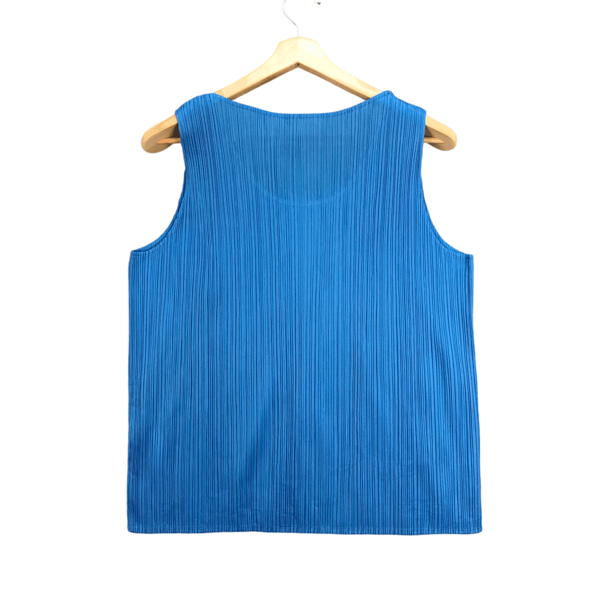Issey Miyake ISSEY MIYAKE PLEATS PLEASE BLUE SLEEVELESS TOPS #6010-218 Size S / US 4 / IT 40 - 7 Thumbnail