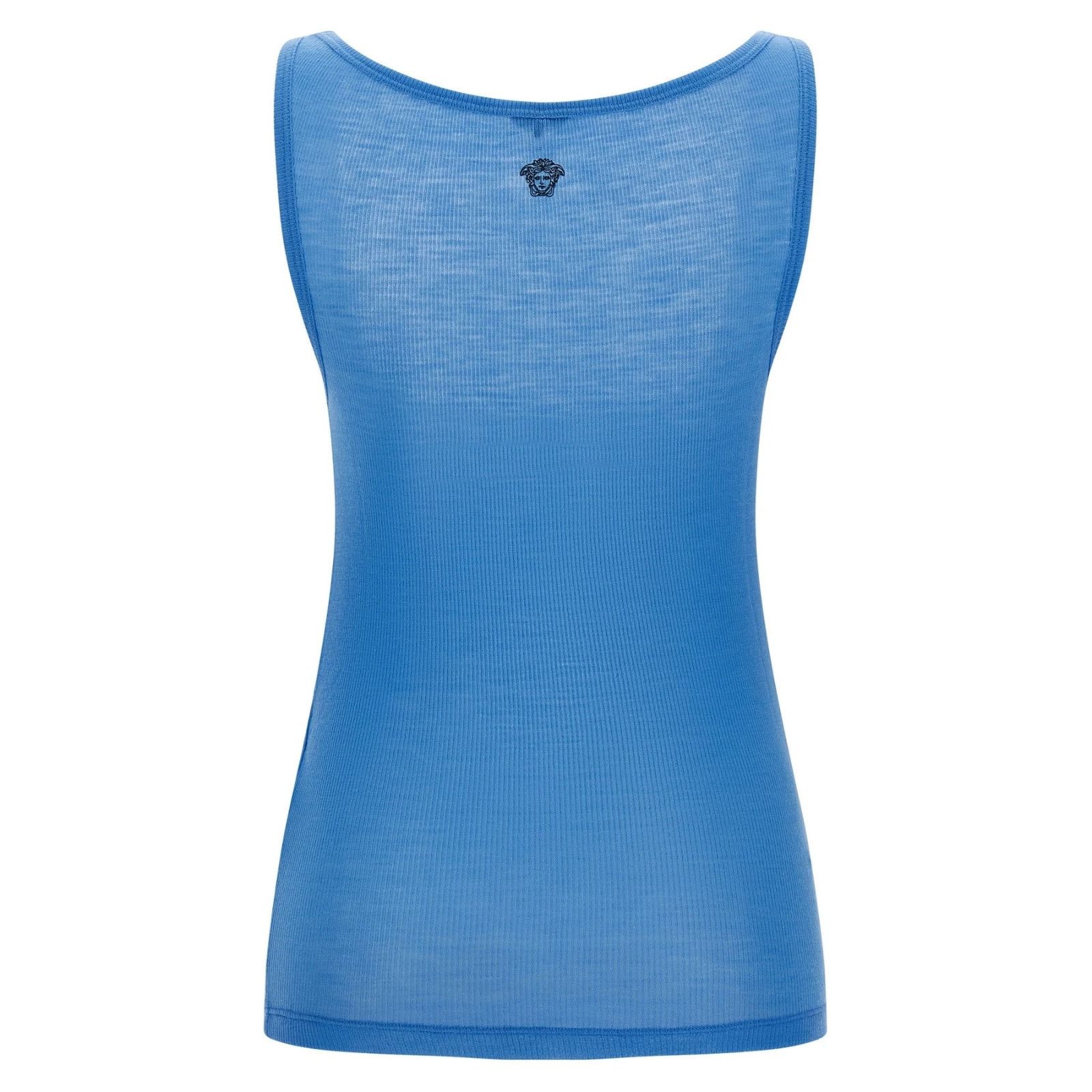 Versace VERSACE Medusa Light Blue Wool Tank Top New & Authentic (Wom Size M / US 6-8 / IT 42-44 - 2 Thumbnail