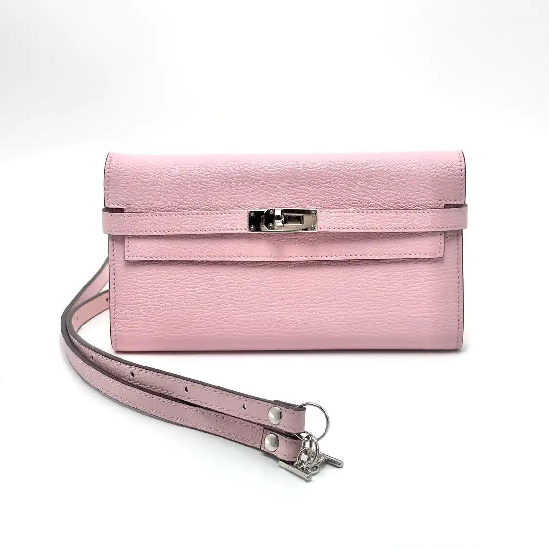 Hermes Hermes Kelly Togo 20 cherry blossom pink Evercolor cowhide leather wallet silver Size ONE SIZE - 1 Thumbnail