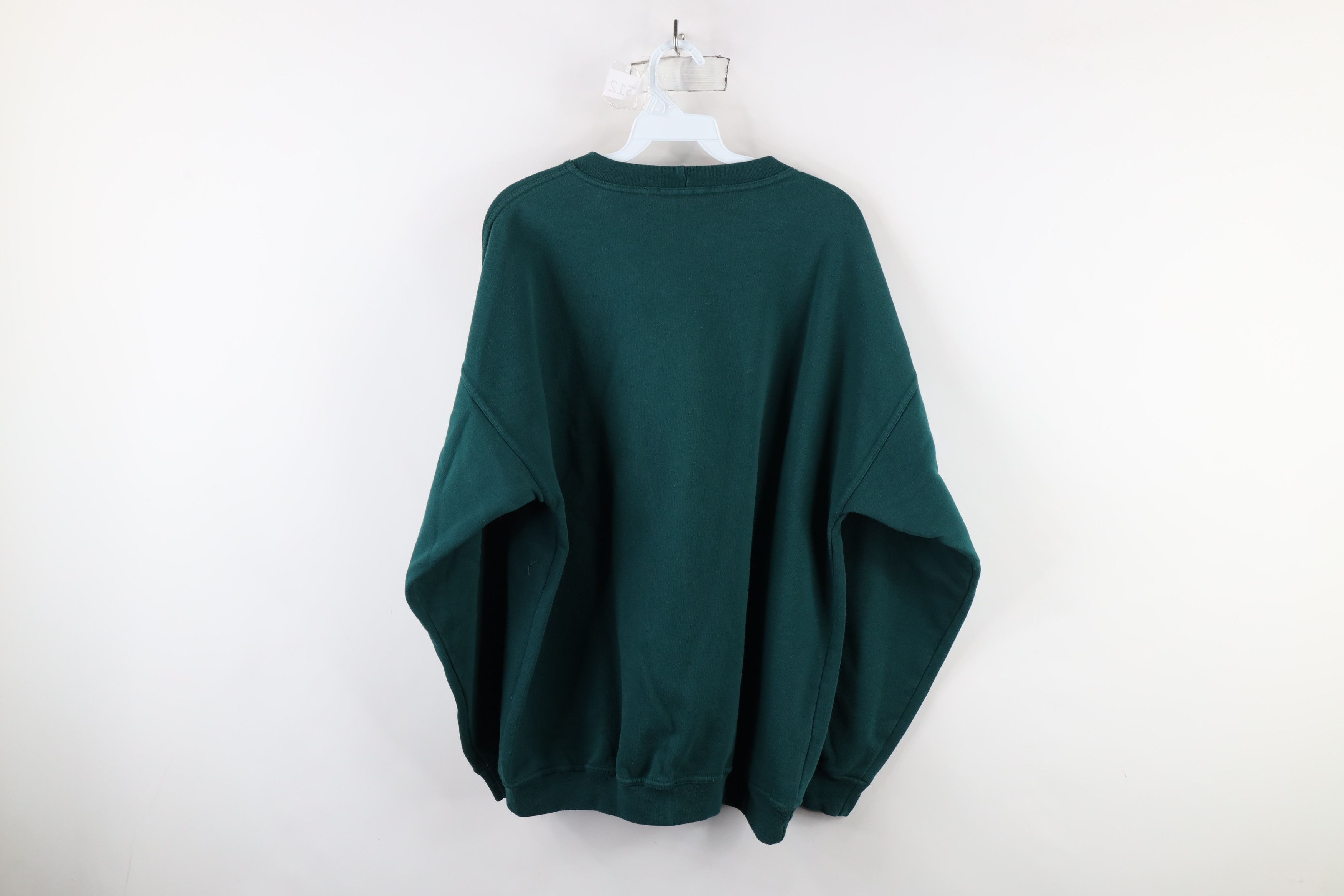 Vintage Vintage 90s Christmas Snowman Farmhouse Cat Sweatshirt Green Size XL / US 12-14 / IT 48-50 - 11 Thumbnail
