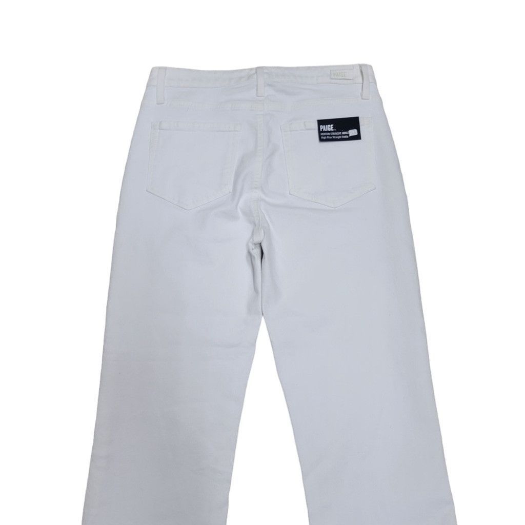Paige PAIGE Hoxton Straight Ruffle-Detail Ankle. Size 30.Inseam 27 Size 30" / US 8 / IT 44 - 6 Thumbnail