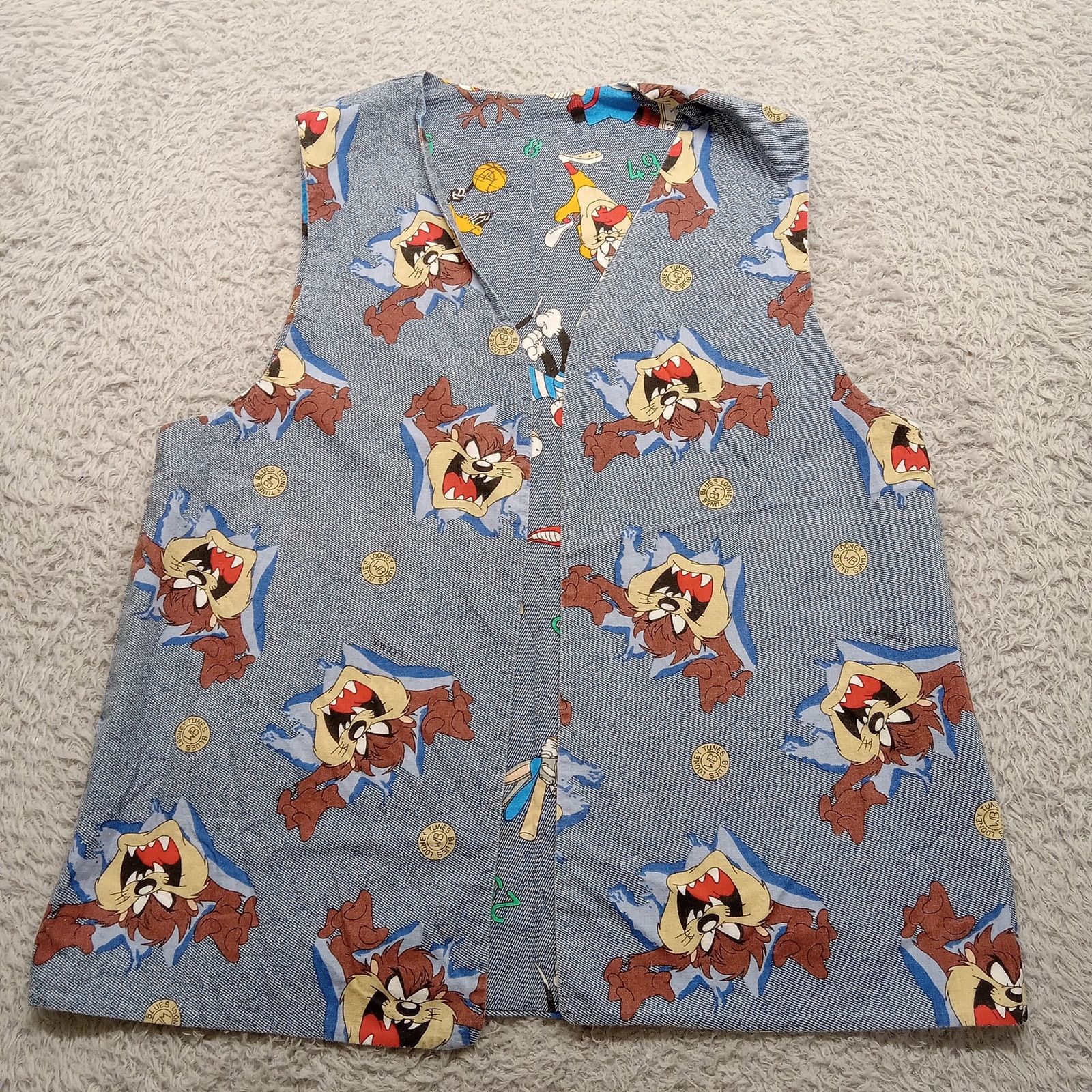& Other Stories Reversible Looney Toon Vest M Womens Taz Buggs Bunny Cotton Size M / US 6-8 / IT 42-44 - 2 Thumbnail