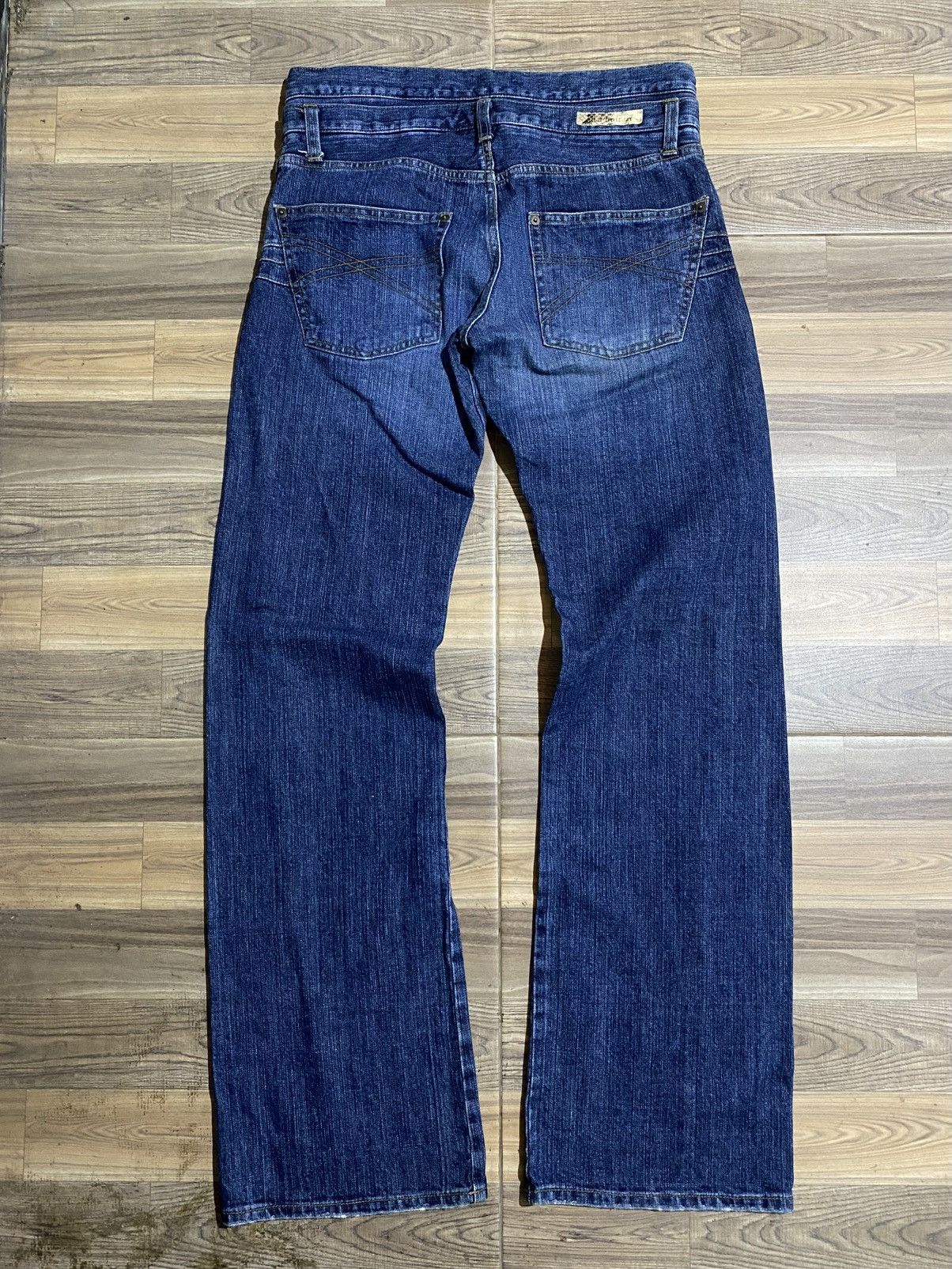 If Six Was Nine × Japanese Brand × Le Grande Bleu (L.G.B.) 🇯🇵 NIL ADMIRARI DOUBLE WAIST SNAKE FLARED JEANS Size US 30 / EU 46 - 9 Thumbnail
