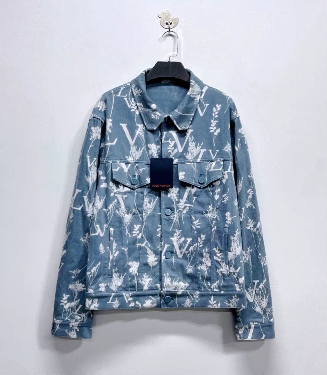 Louis Vuitton Louis Vuitton SS23 Blue Plant Print Denim Jacket Size US M / EU 48-50 / 2 - 1 Thumbnail