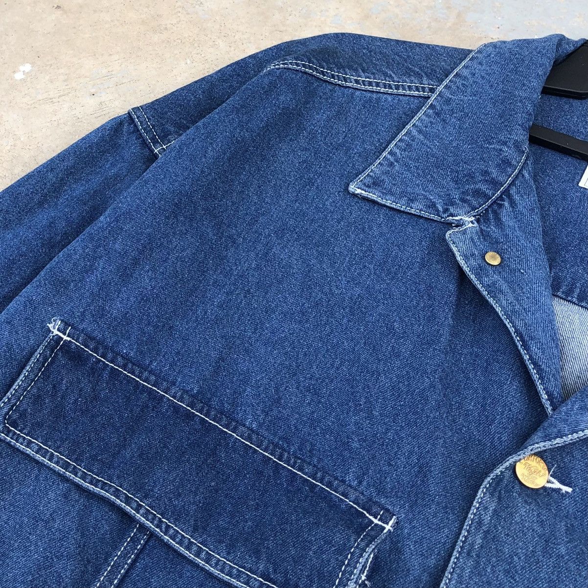 Vintage Vintage Minoya Co.Man Baggy Denim Jacket With Pockets Size US L / EU 52-54 / 3 - 2 Thumbnail