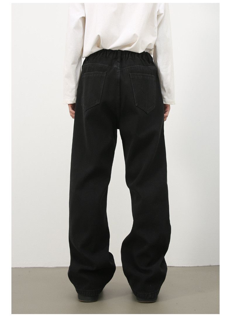 Japanese Brand × Jean Washed Vintage Loose Straight Black Jeans Size US 32 / EU 48 - 2 Thumbnail
