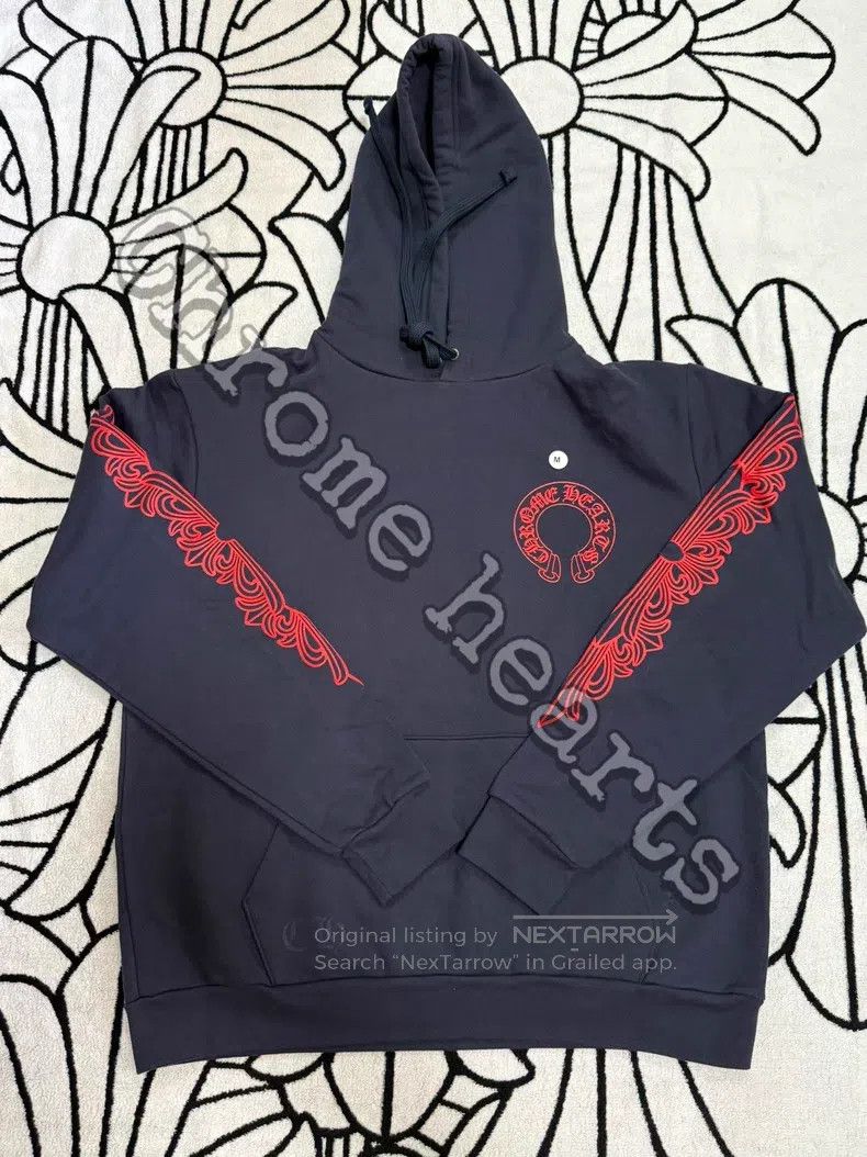 Chrome Hearts CHROME HEARTS Size M Dark blue red cross hooded sweater wit Size US M / EU 48-50 / 2 - 1 Thumbnail