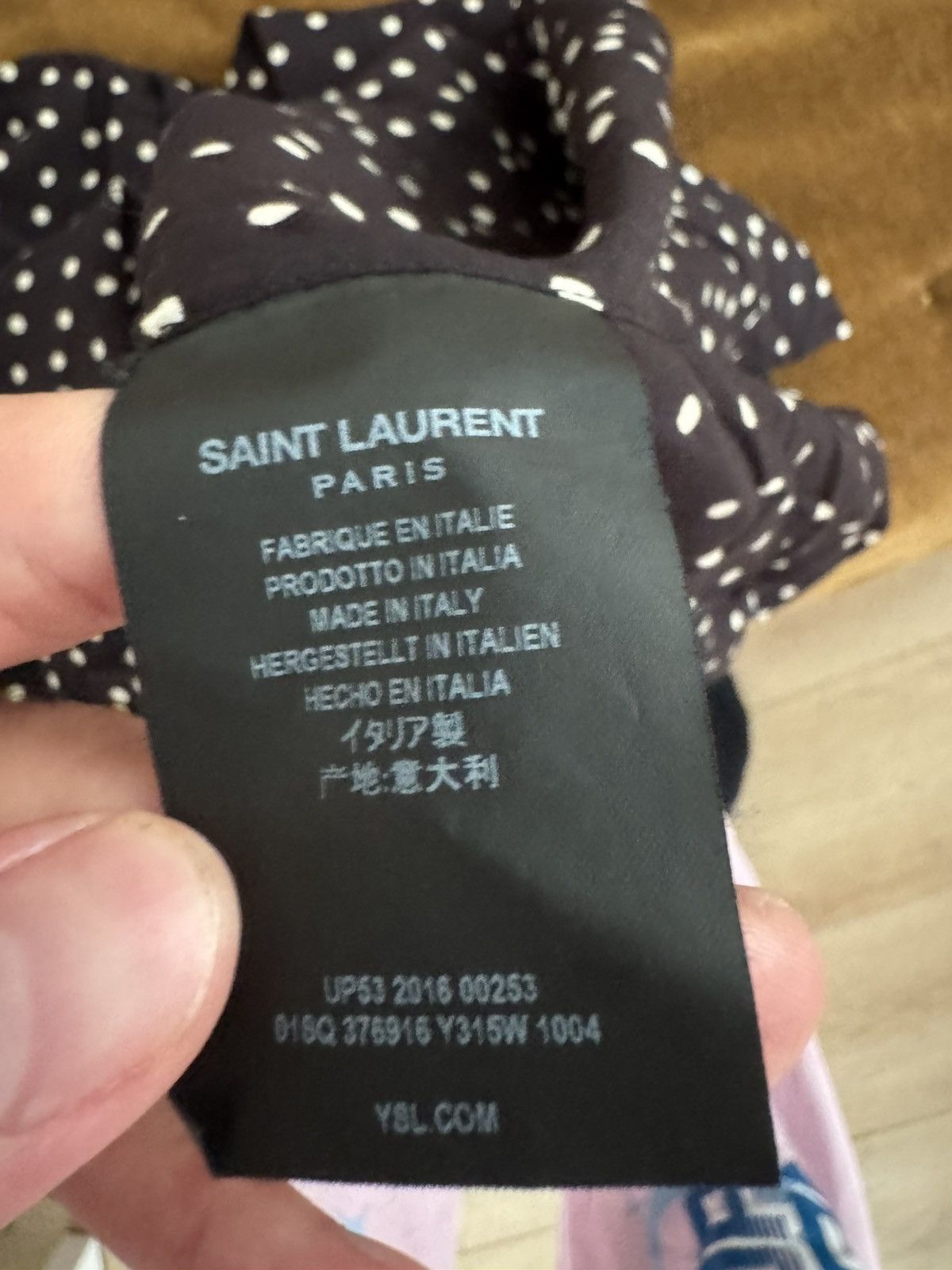 Saint Laurent Paris Rare Hedi Polka Viscose shirt Fw16 Size US L / EU 52-54 / 3 - 6 Thumbnail