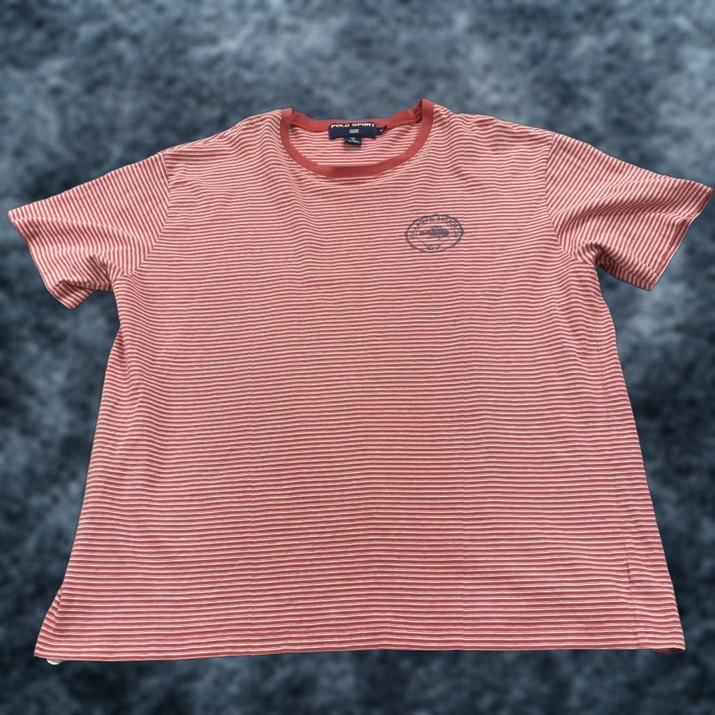 VINTAGE Polo Sport Shirt Mens XL Red Striped Tee 90s Ralph Lauren Harbor Polo Sport Shirt Mens XL Red 90s Toys?