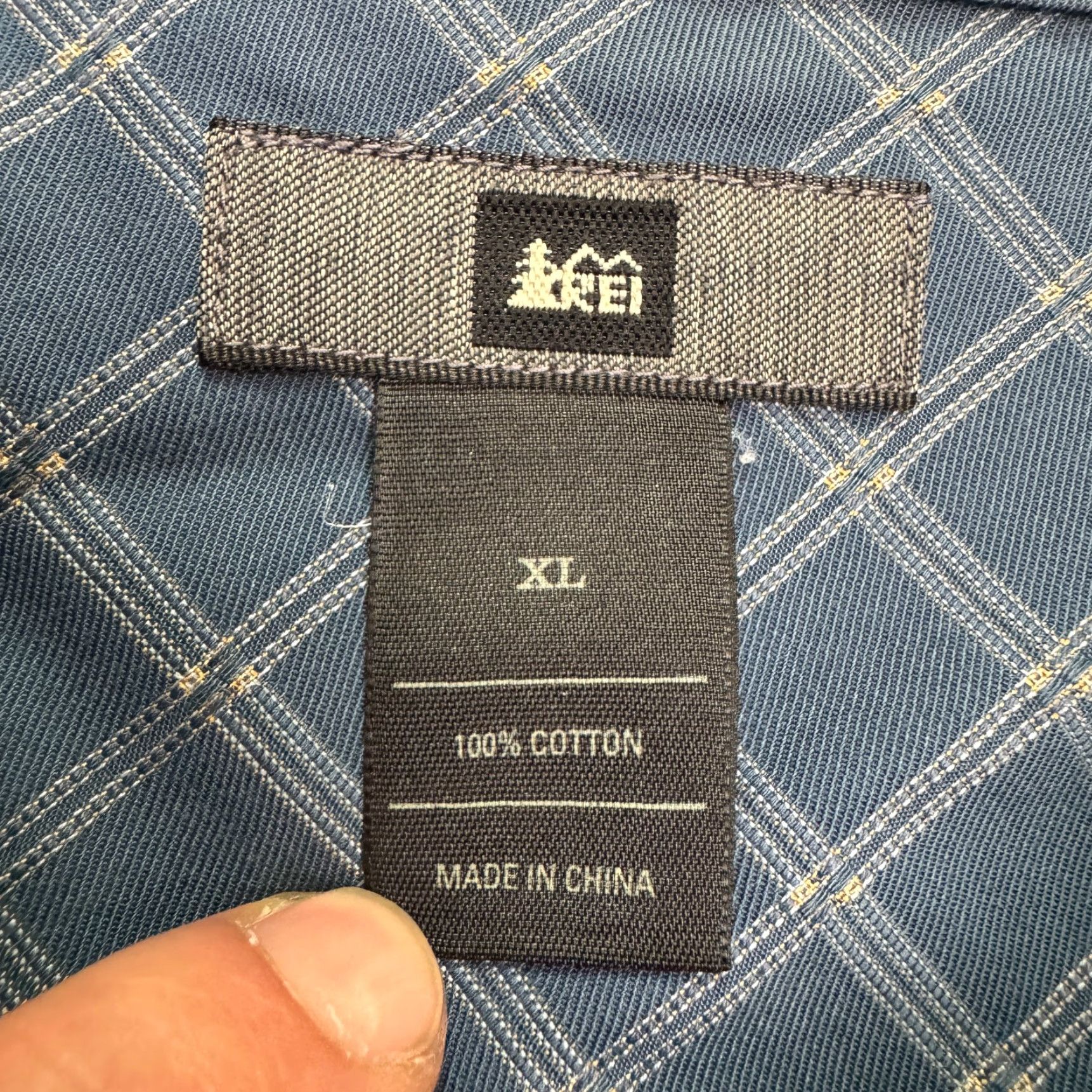 Vintage REI Vintage Y2K Button-Down Shirt Men XL Blue Check Cotton Casual Outdoor Size US XL / EU 56 / 4 - 5 Thumbnail