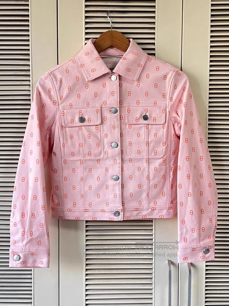 Hermes Pink Pig Nose Denim Jacket