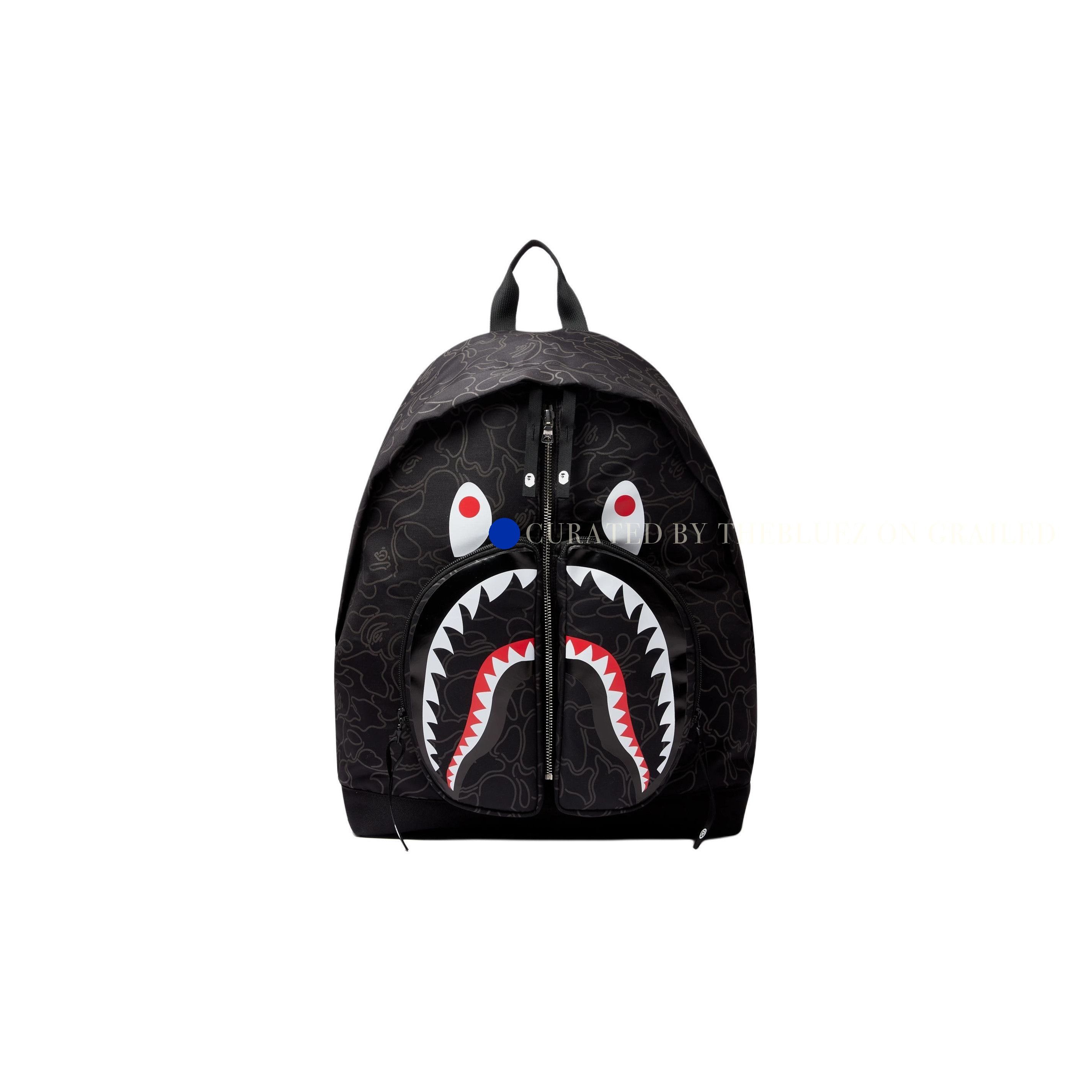 Bape Black Shark Mouth Print Backpack Size ONE SIZE - 1 Preview