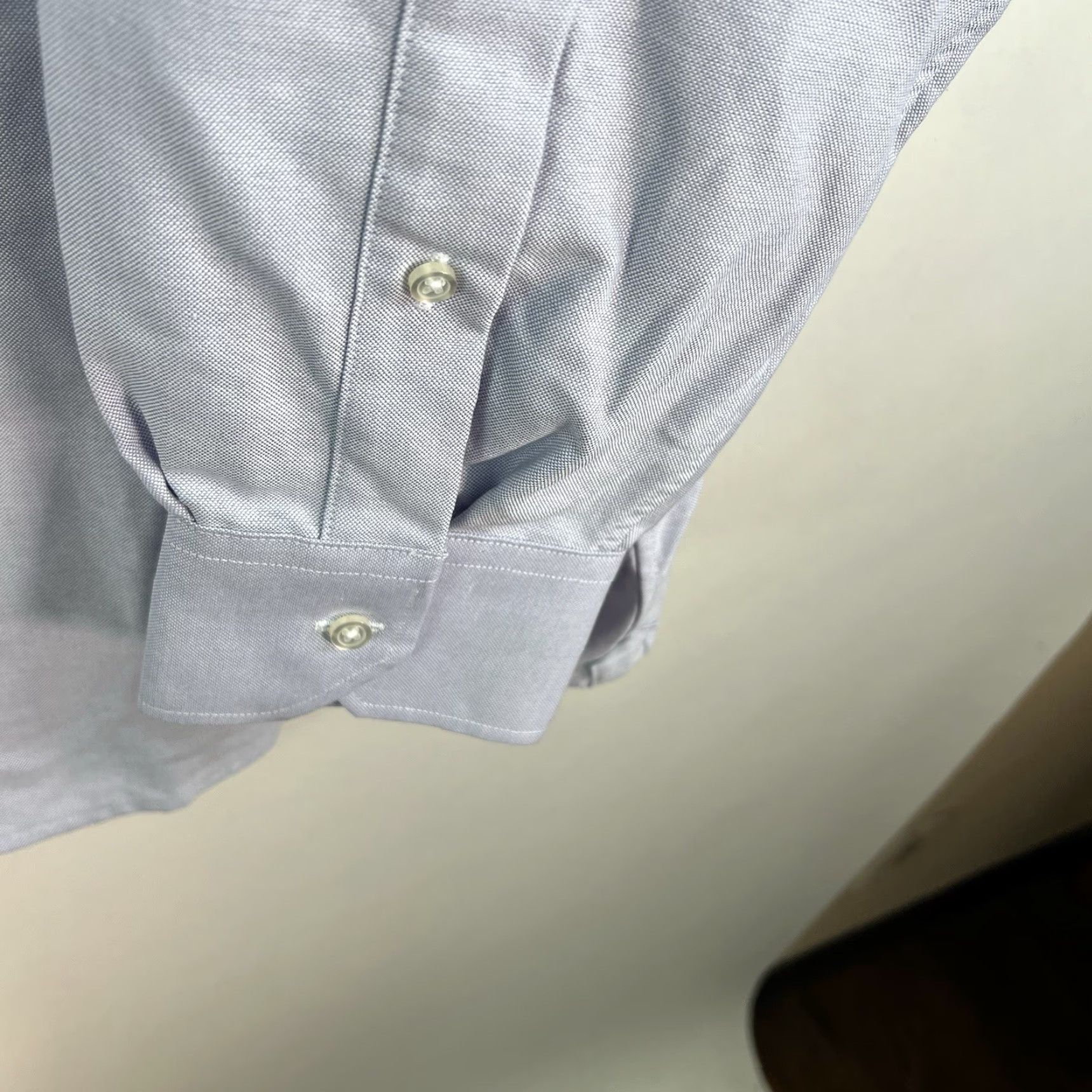CLOT Proper Cloth Solid Blue Button-Down Shirt Men's 4XL Cotton Long Sleeve Casual Size US XXL / EU 58 / 5 - 4 Thumbnail