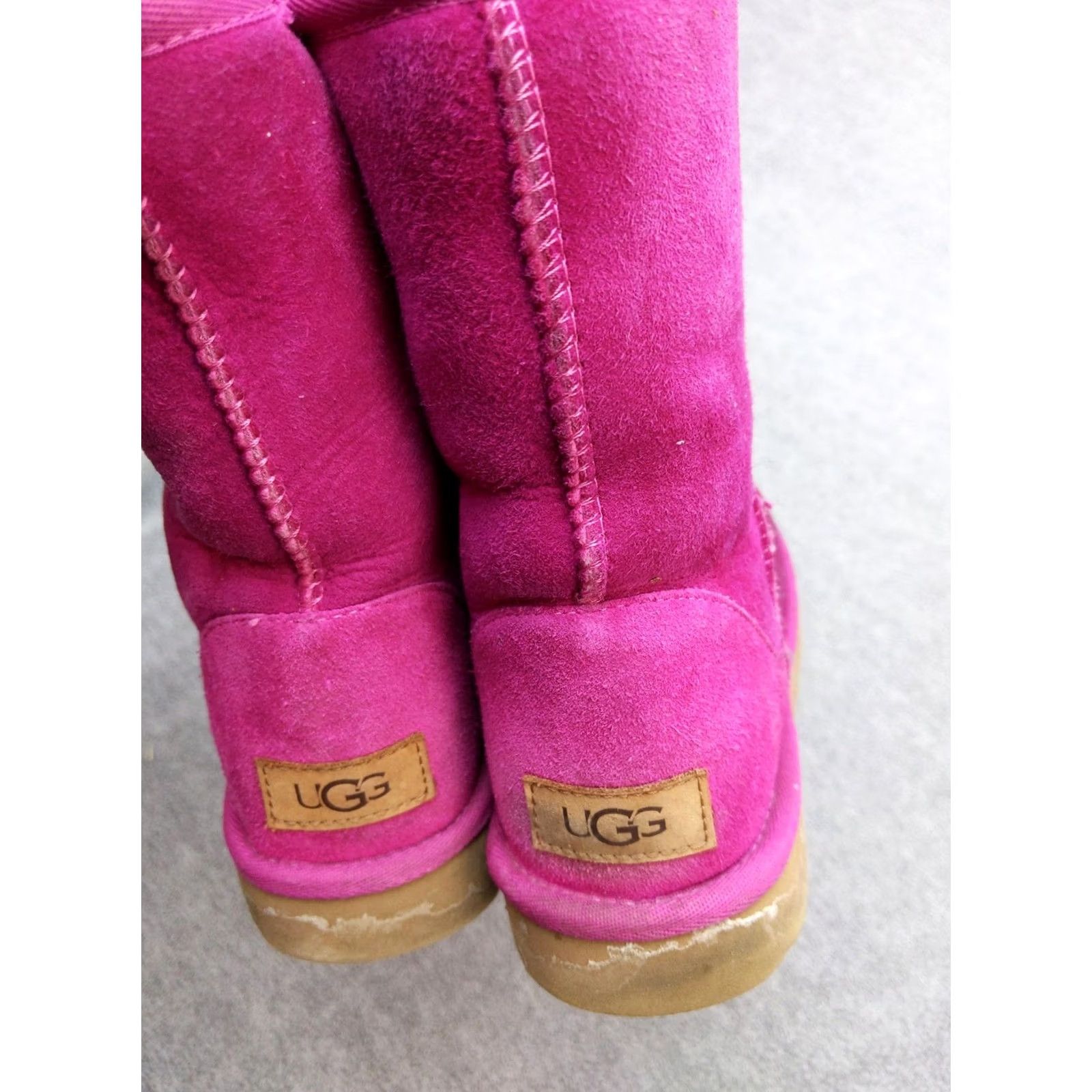 Ugg UGG Womens Boots Pink Suede Mid-Calf Shearling Pull On Winter 6 37 4 (UK) 1016223 Size US 6 / IT 36 - 6 Thumbnail