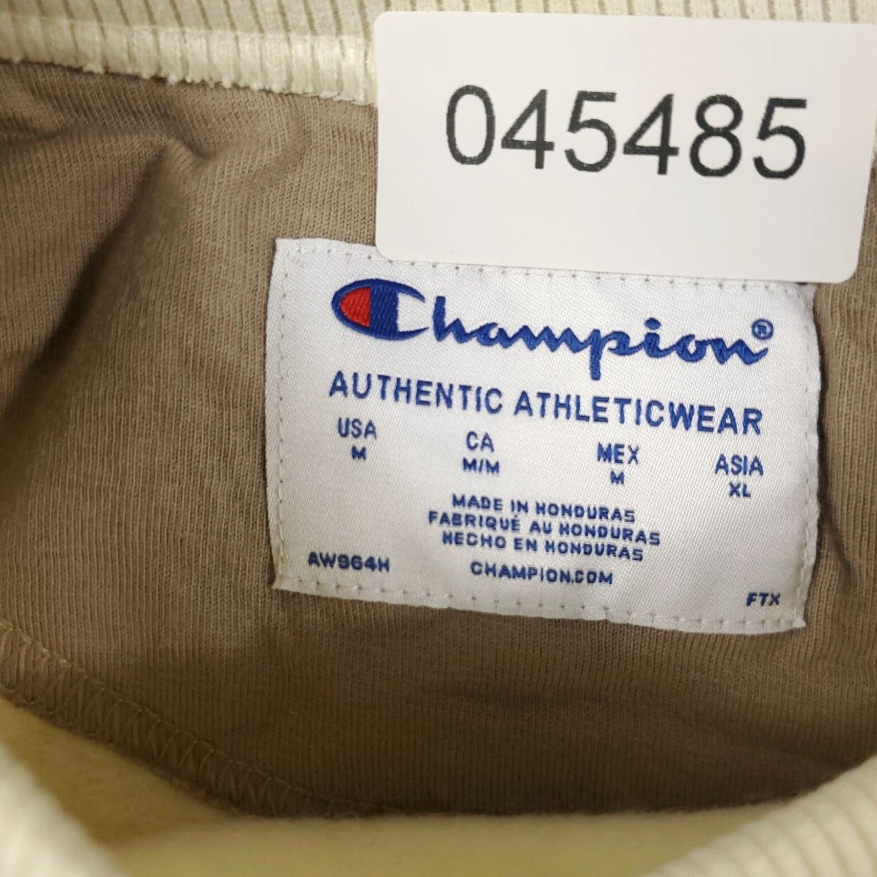 Champion Mens Champion Sweater Medium Ivory Beige Casual Pullover Sweatshirt Size US M / EU 48-50 / 2 - 8 Thumbnail