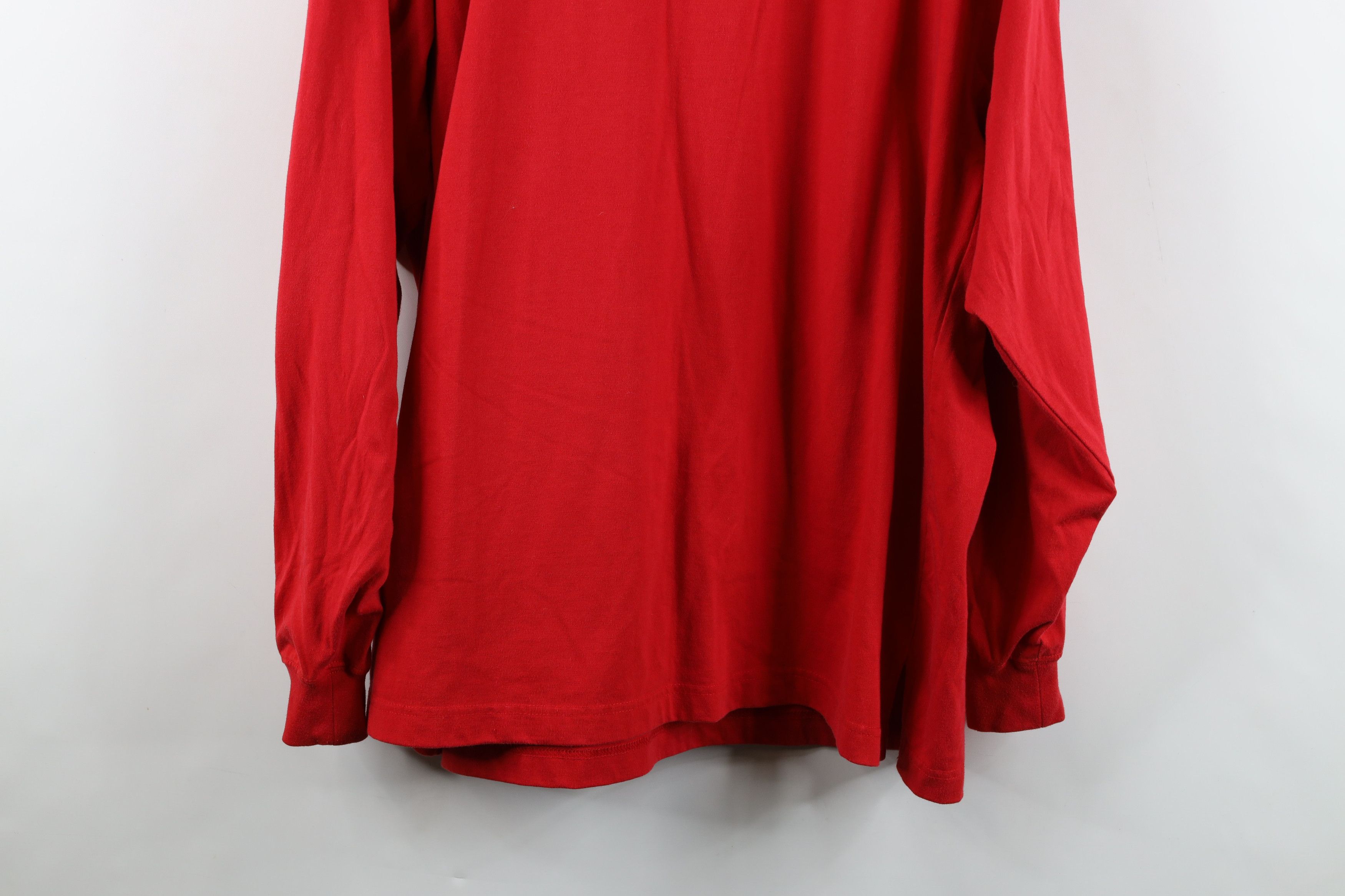 Vintage Vintage 90s State University Long Sleeve Jersey T-Shirt Red Size US XL / EU 56 / 4 - 11 Thumbnail