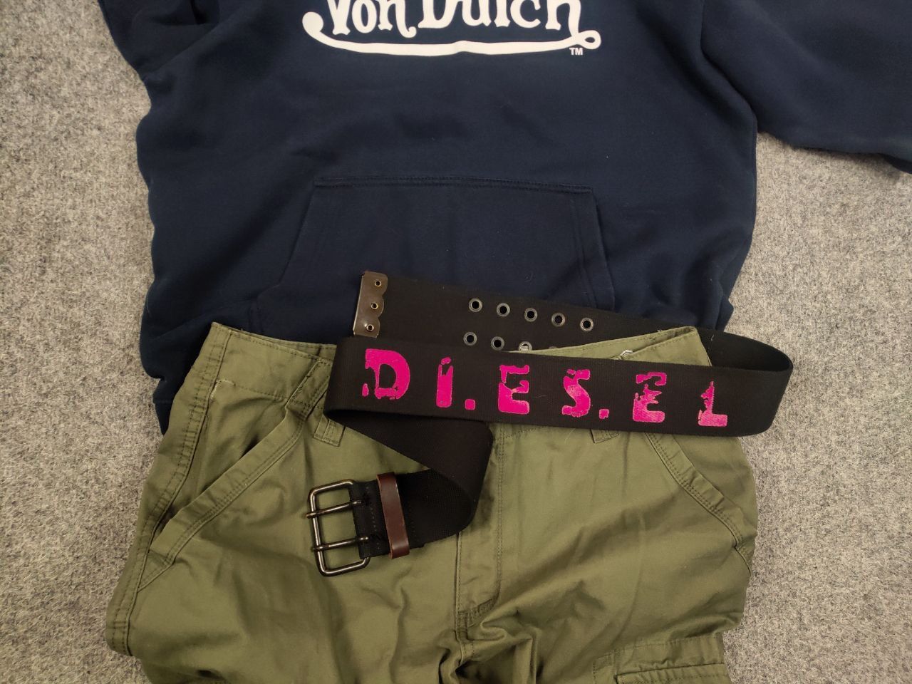 Diesel Vintage Diesel Chunky Canvas black belt with logo Y2k Style Size ONE SIZE - 14 Thumbnail