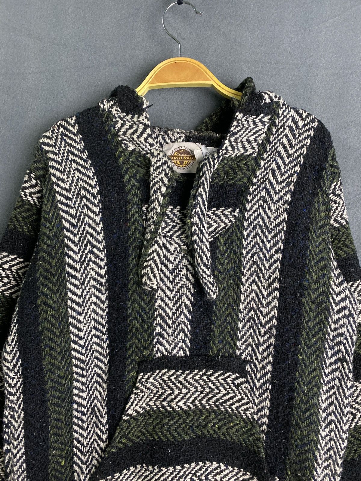 Mexican Threads × Vintage Rare Vintage Earth Ragz Baja Mexican Drug Rugs Hoodie Size US S / EU 44-46 / 1 - 3 Thumbnail
