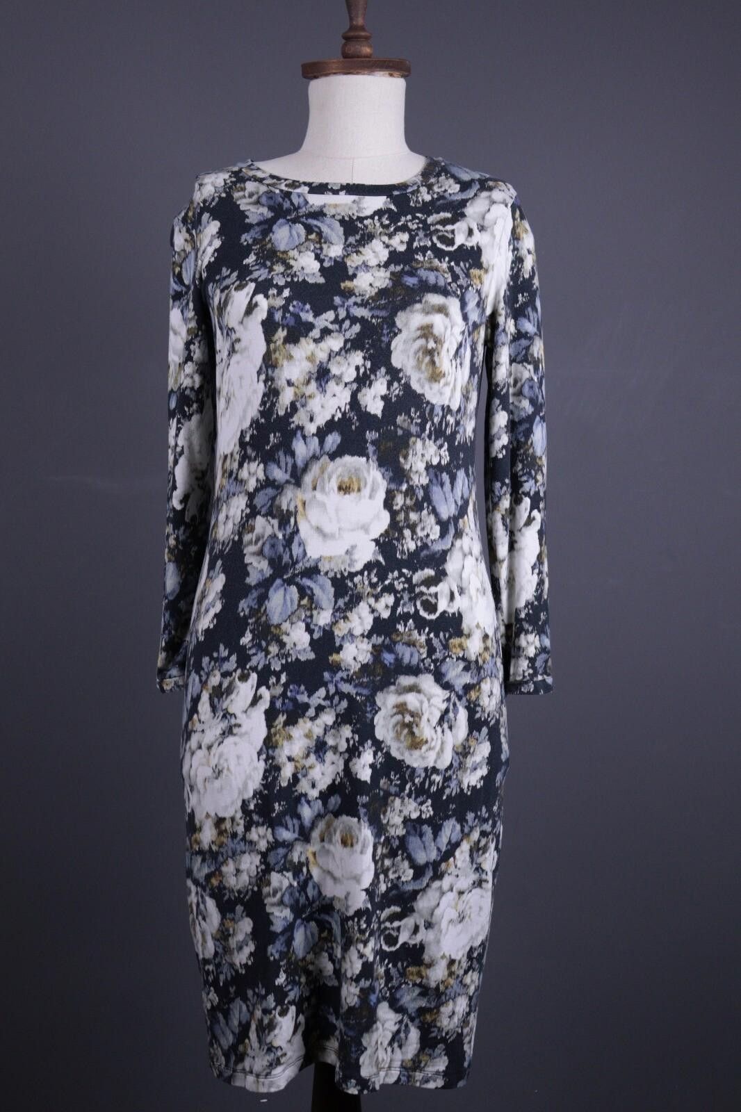 Designer Elise Gug Multicolor Floral Long Sleeve Sheath Dress Size 38 Size M / US 6-8 / IT 42-44 - 1 Thumbnail