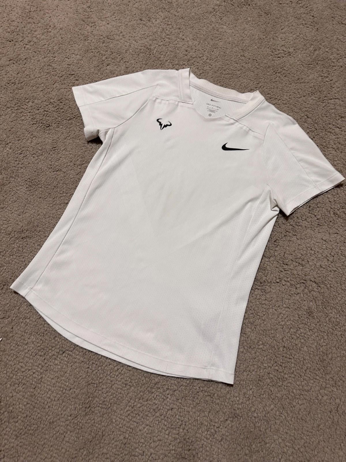 Nike Nike Court Rafa Nadal Dri-FIT ADV White Tennis Shirt Mens S Size US S / EU 44-46 / 1 - 2 Thumbnail
