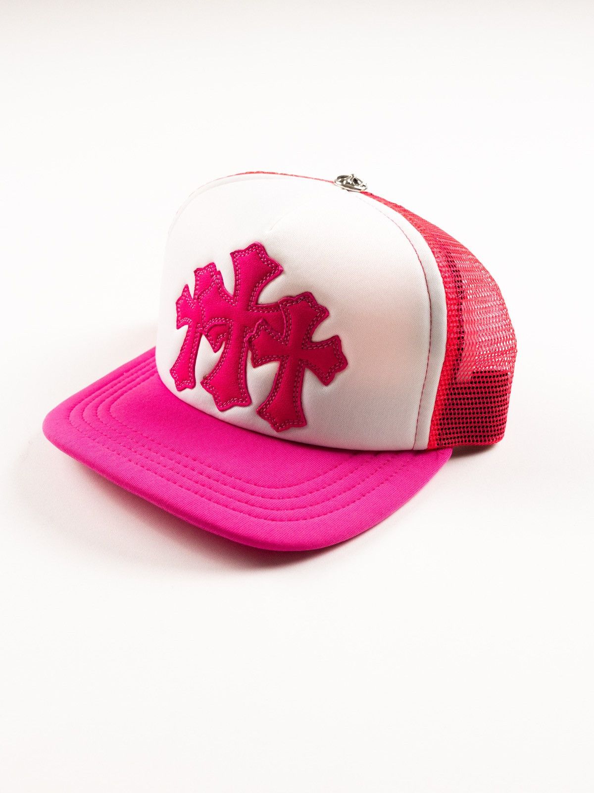 image of Chrome Hearts Ultra Music Miami Exclusive Cross Patch Hat in Pink, Men's