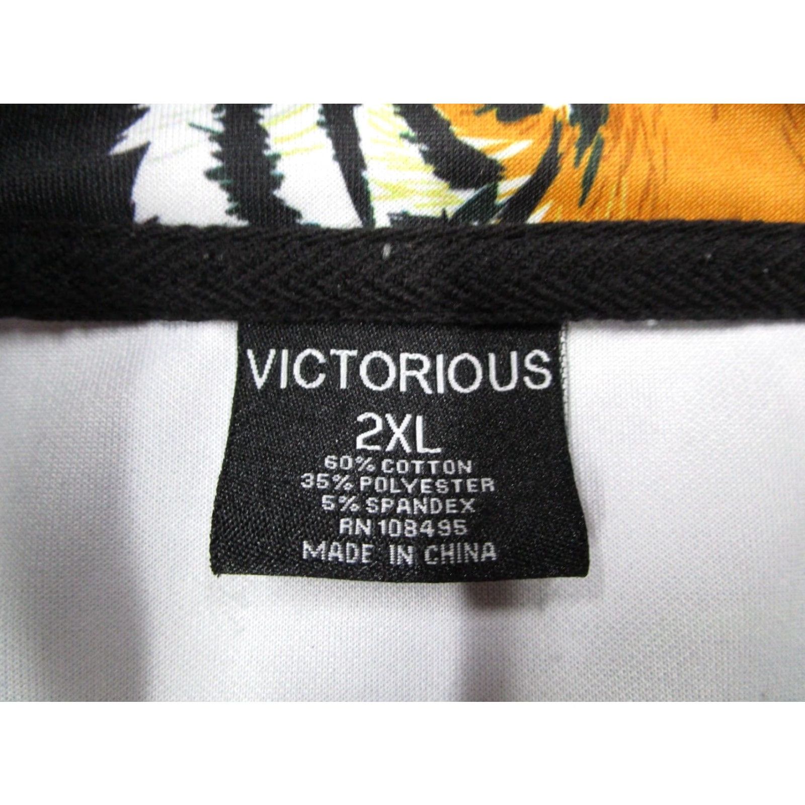 Vintage Victorious Bomber Jacket Mens 2XL Black AOP Tiger Design Full Zip Track Casual Streetwear Size US XXL / EU 58 / 5 - 3 Thumbnail