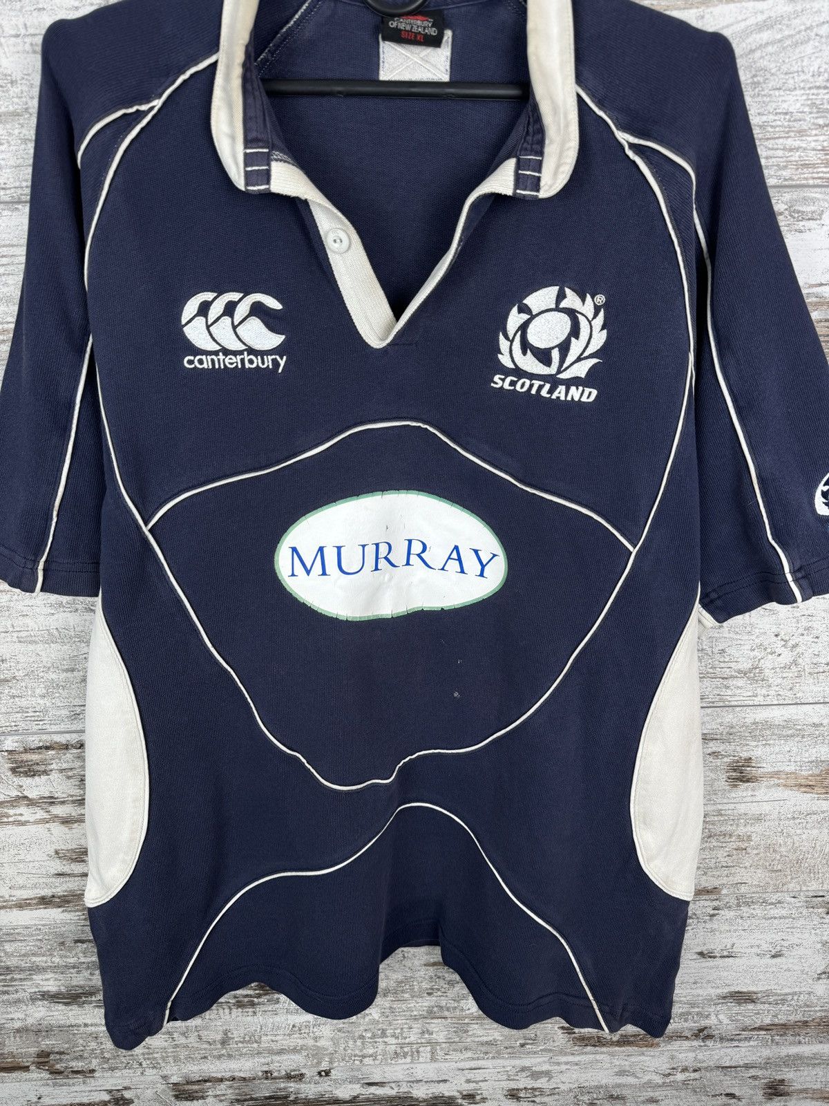 Vintage Mens Vintage Canterbury Scotland rugby polos T-shirt jersey Size US XL / EU 56 / 4 - 4 Thumbnail