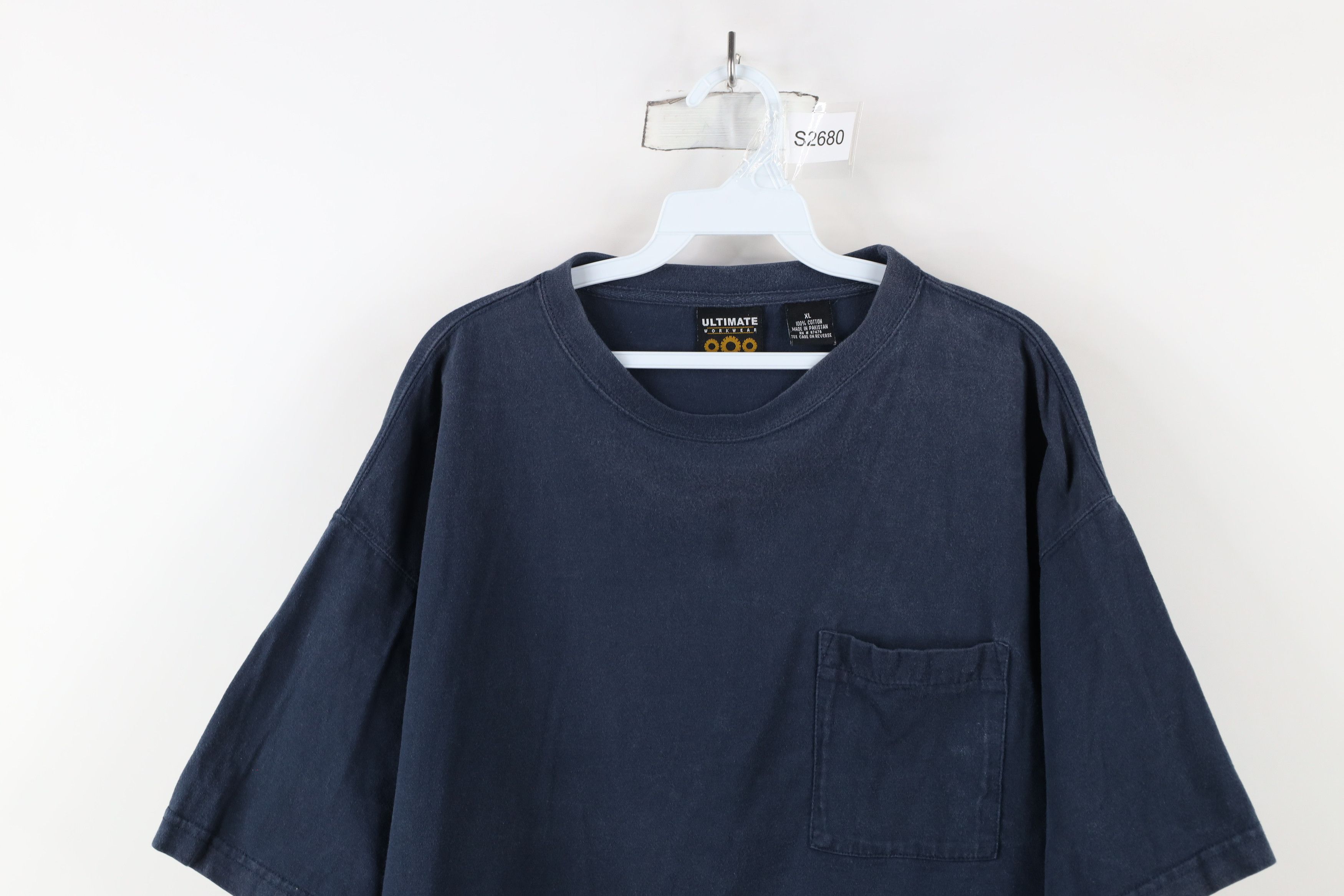 Vintage Vintage 90s Y2K Streetwear Heavyweight Cotton Pocket T-Shirt Size US XL / EU 56 / 4 - 2 Thumbnail