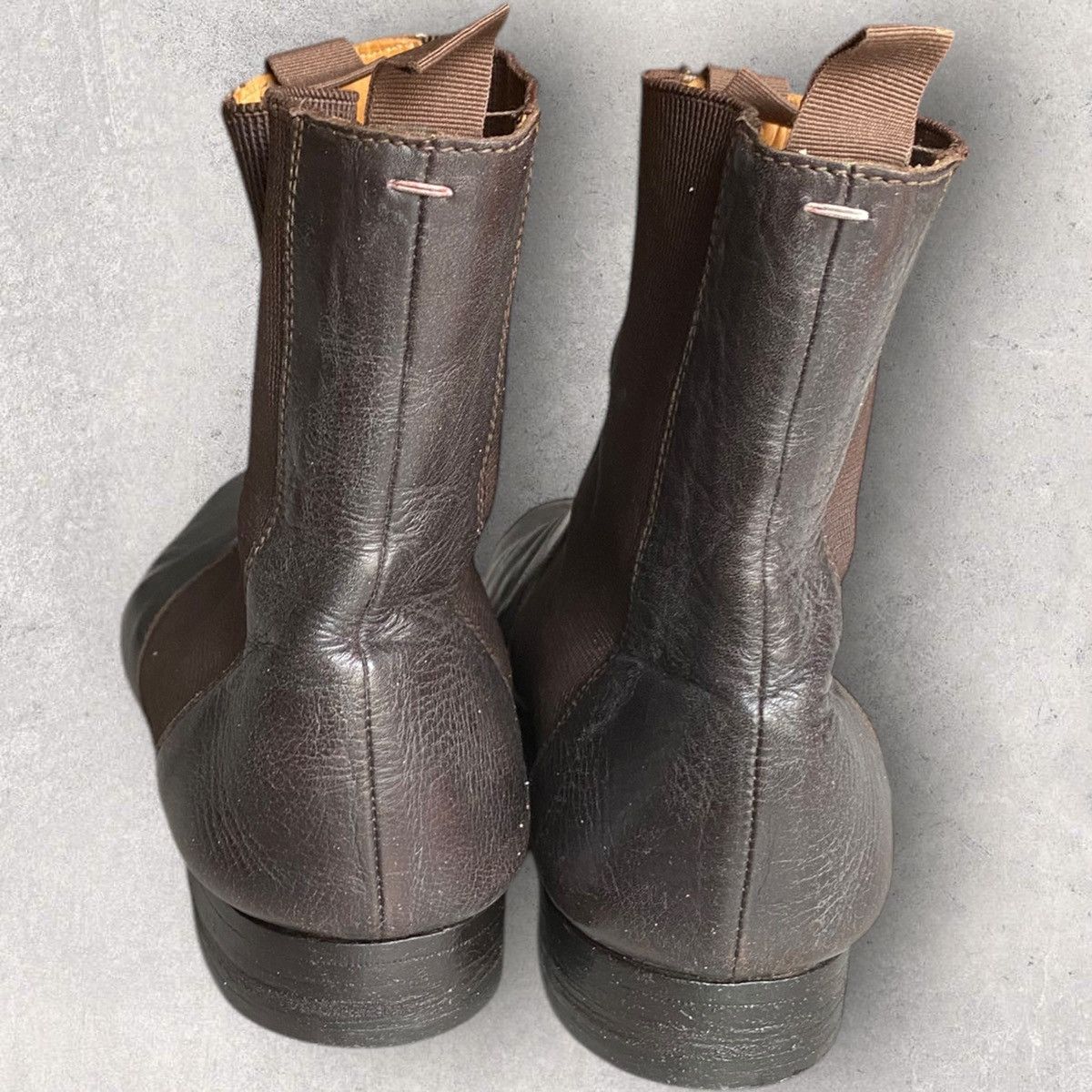 Maison Margiela Margiela Brown Side Gore Chelsea Boots Size US 10 / EU 43 - 5 Thumbnail