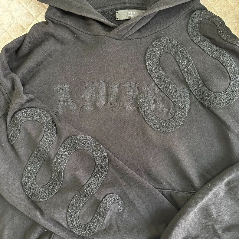 Amiri Amiri Black snake embroidered sequin sweatshirt 2501-Nextar Size US M / EU 48-50 / 2 - 4 Thumbnail