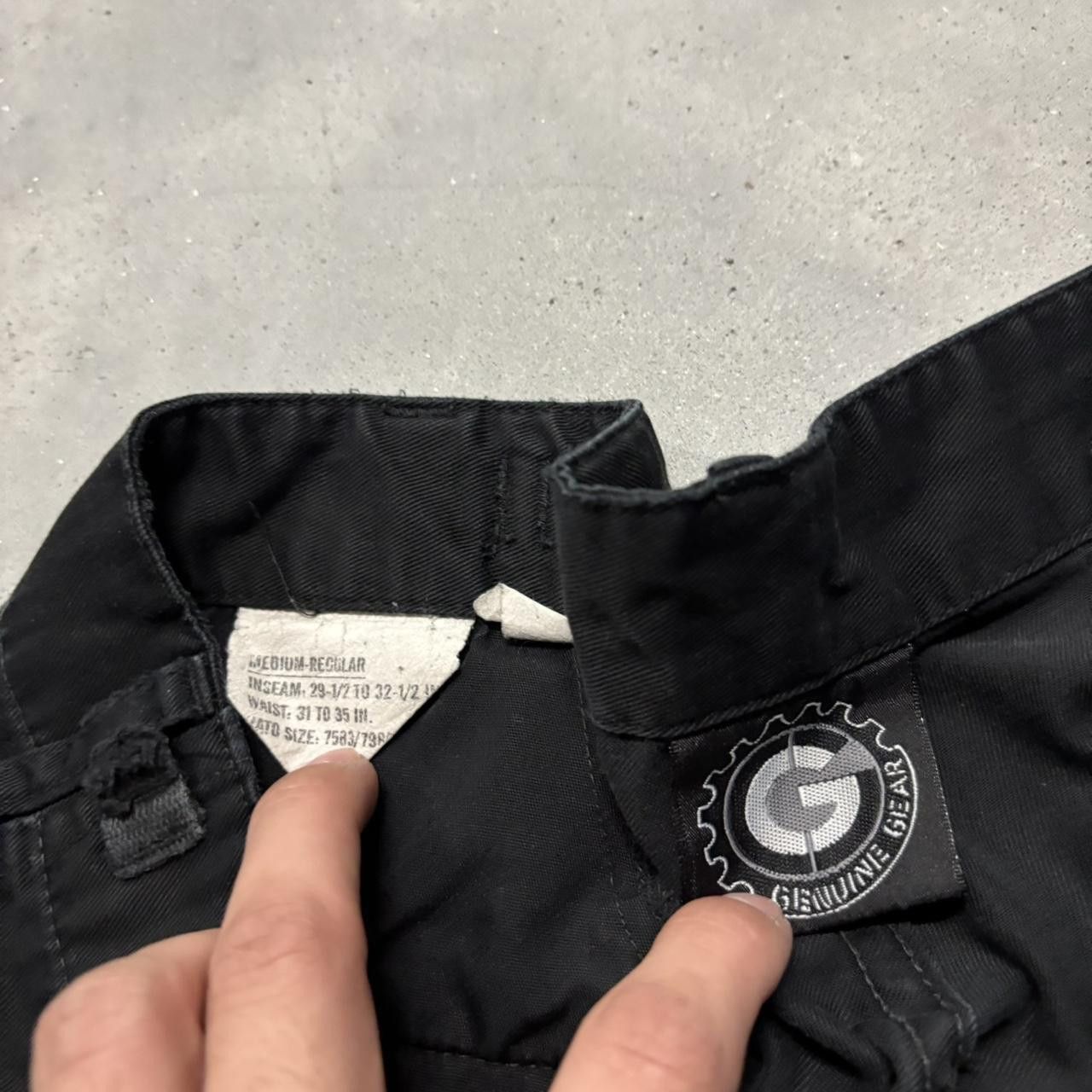 Japanese Brand × Vintage Crazy Vintage Y2K/2000s Black Workwear Streetwear Essential Cargo Pants! Size US 34 / EU 50 - 7 Thumbnail