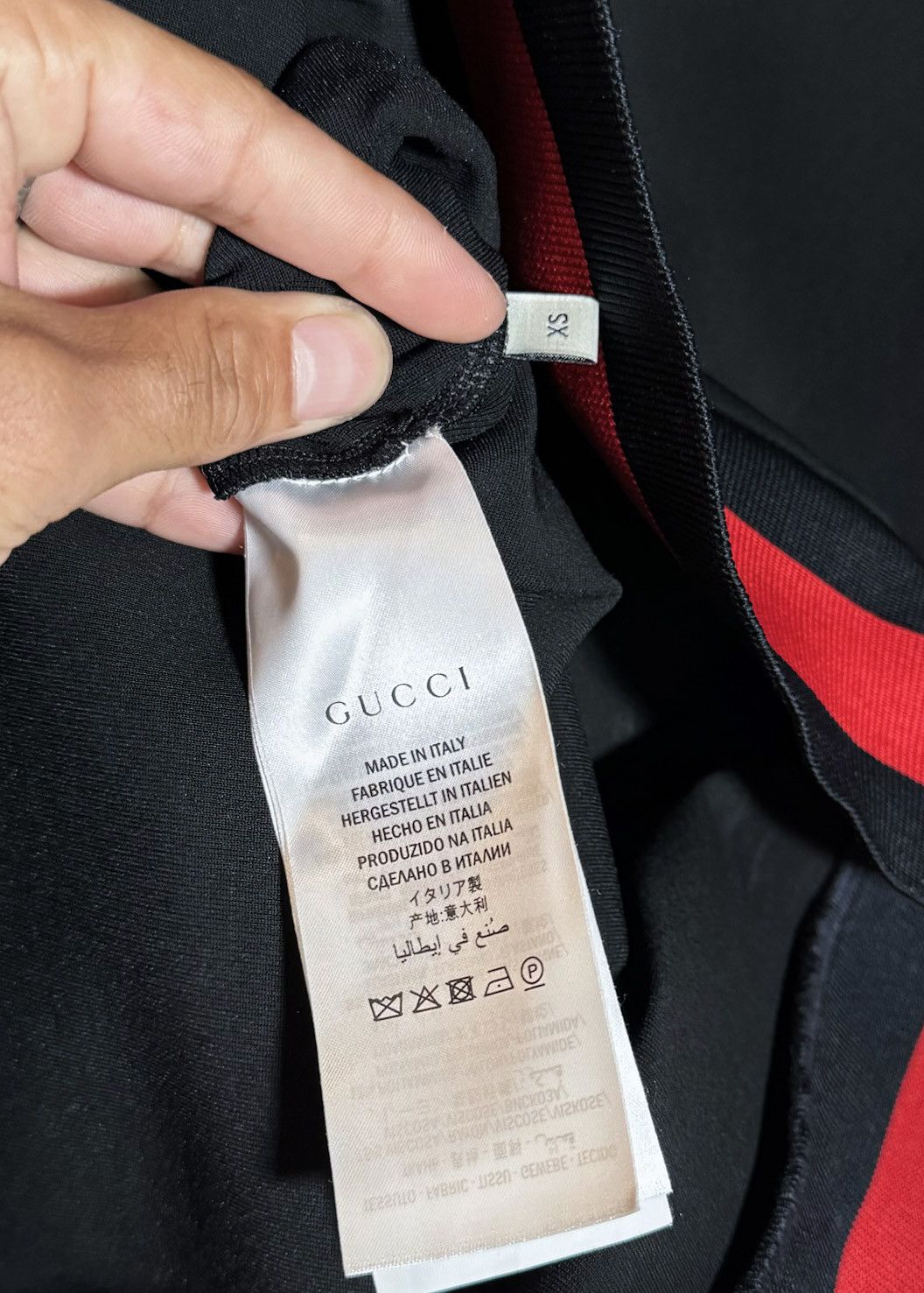 Gucci 2018 Black Sylvie Web Accent V-neck Shift Mini Dress