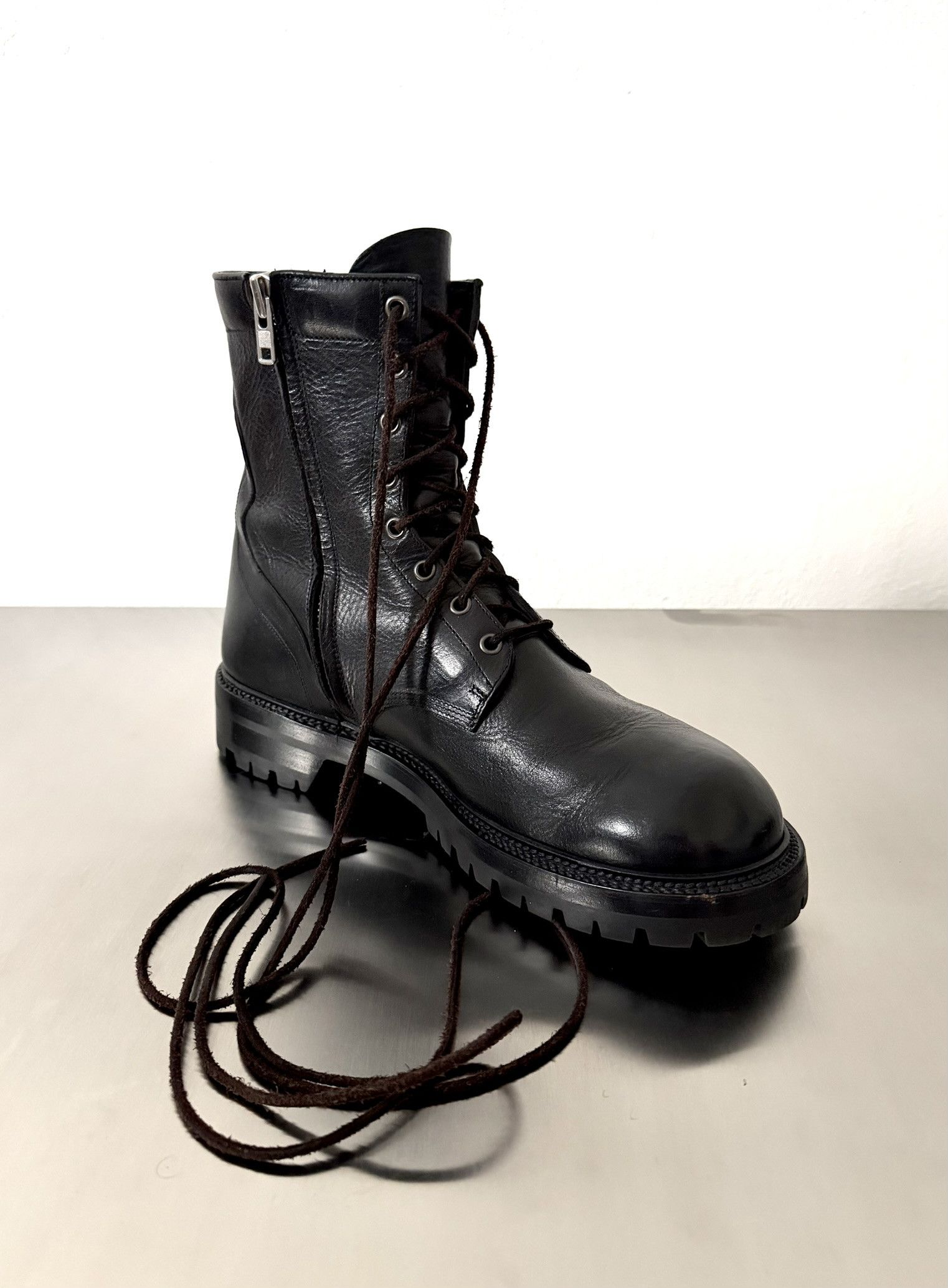 Rick Owens Rick Owens Goodyear Flex Combat Boots EU44 UK10 Size US 11 / EU 44 - 16 Thumbnail