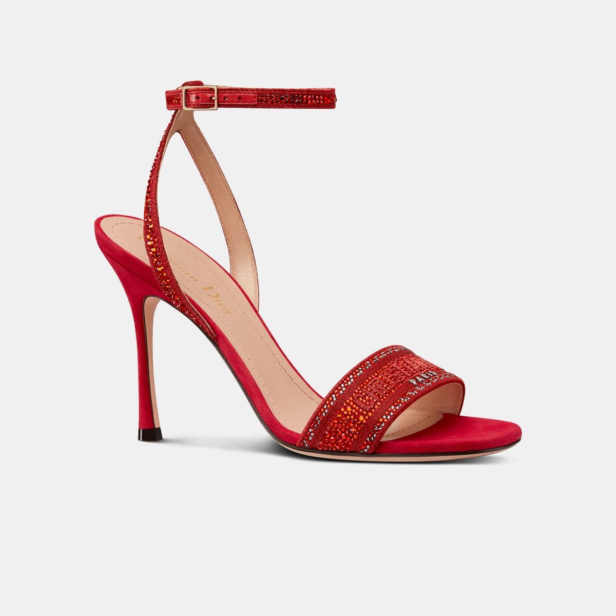 Dior o1w1db11024 Dway Heeled Sandal in Cherry red Size US 5 / IT 35 - 2 Thumbnail