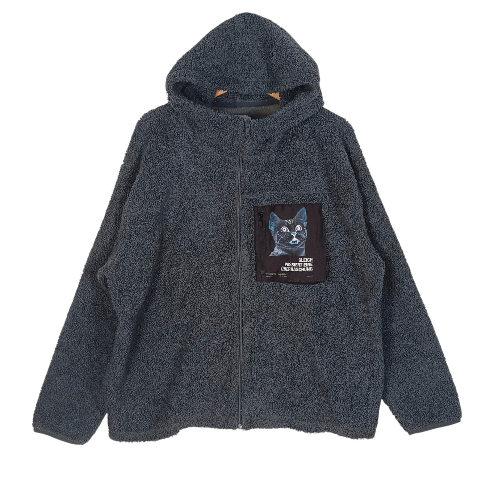 Japanese Brand Graniph Deployment Of Shock Boa Fleece Zip Hoodie(CAT) Size US XL / EU 56 / 4 - 1 Thumbnail