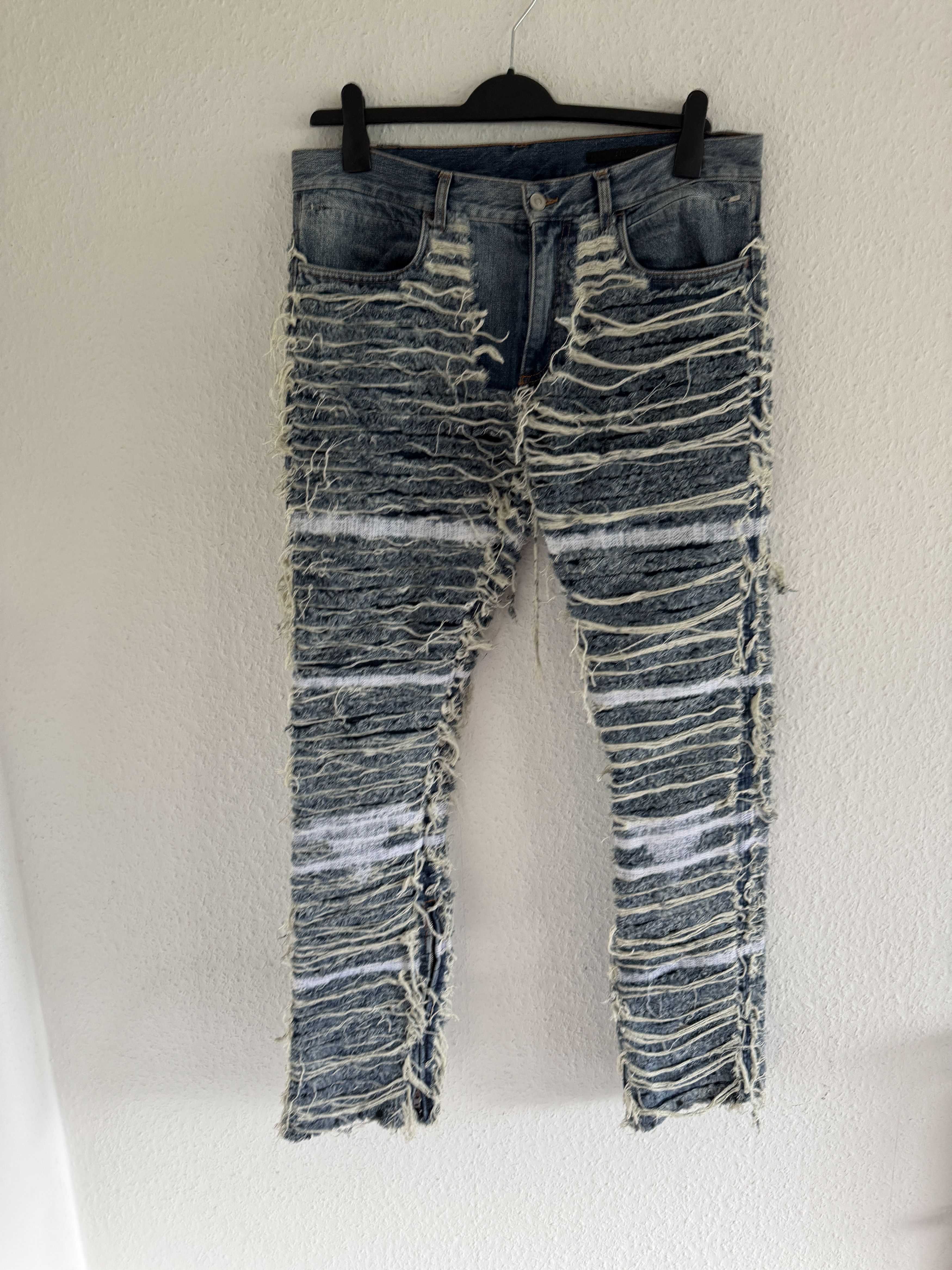 1017 ALYX 9SM × Blackmeans Distressed Shredded Blackmeans x Alyx Pants Size US 34 / EU 50 - 5 Thumbnail