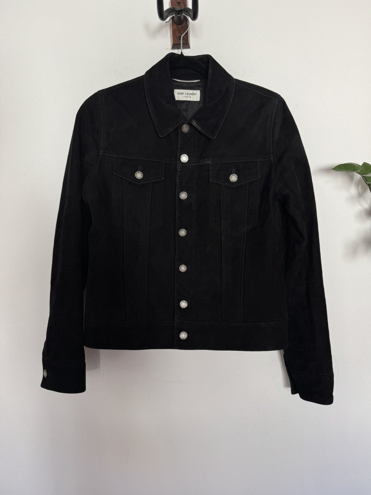 Saint Laurent Paris Suede Trucker Jacket Size US S / EU 44-46 / 1 - 1 Thumbnail