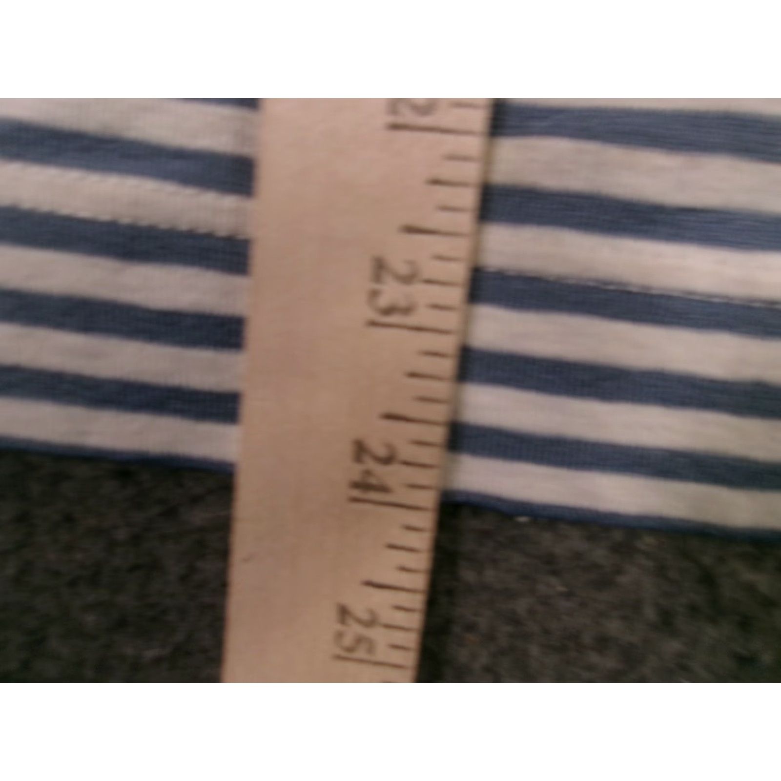 Vintage Silverwear Knit Top Blouse L V-Neck 3/4 Sleeve Striped Pocket Blue White Cotton Blend Womens Clothing Size L / US 10 / IT 46 - 5 Thumbnail