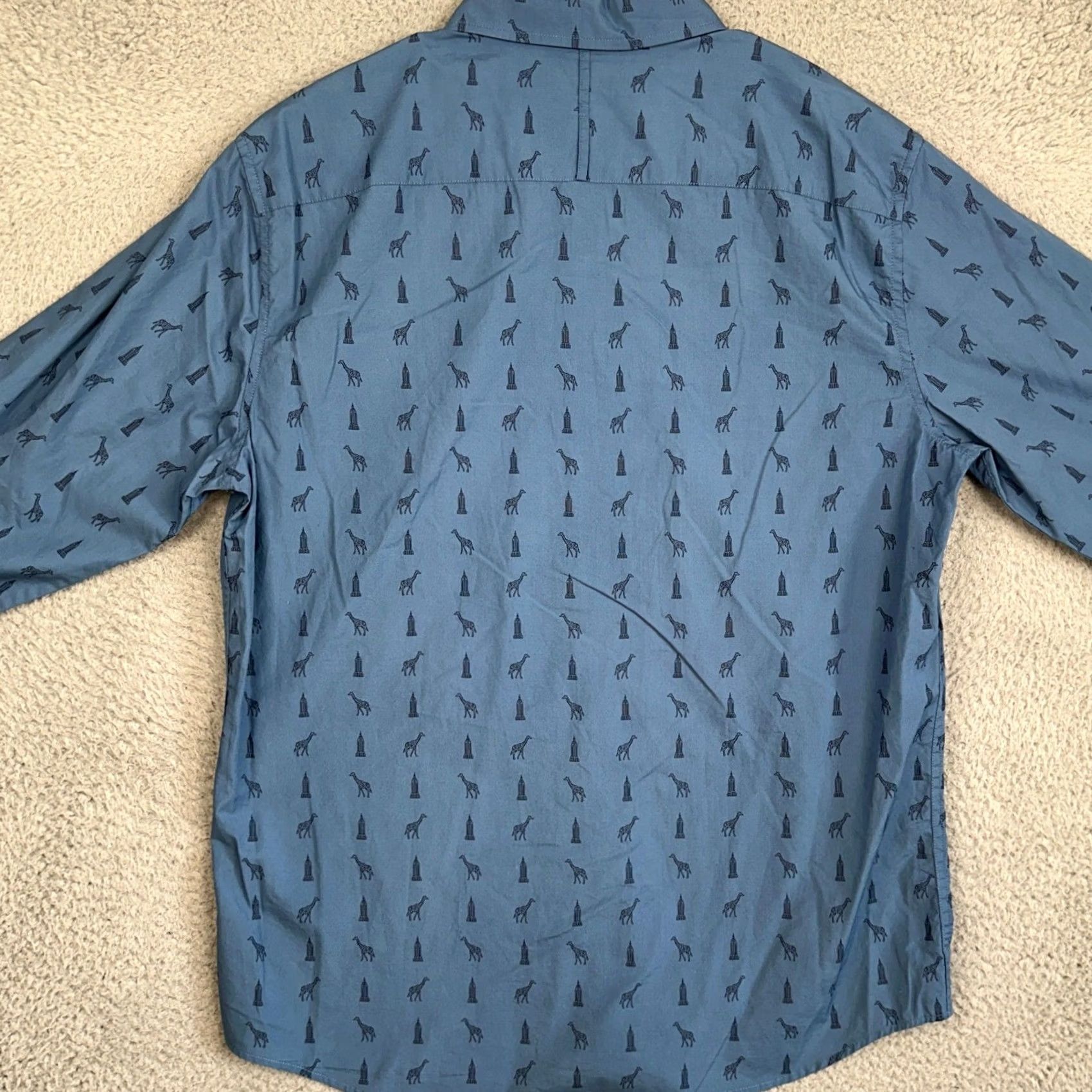 Banana Republic VINTAGE Banana Republic Shirt Men Large Blue Luxe Poplin Untucked Slim Fit Button Up Size US L / EU 52-54 / 3 - 3 Thumbnail