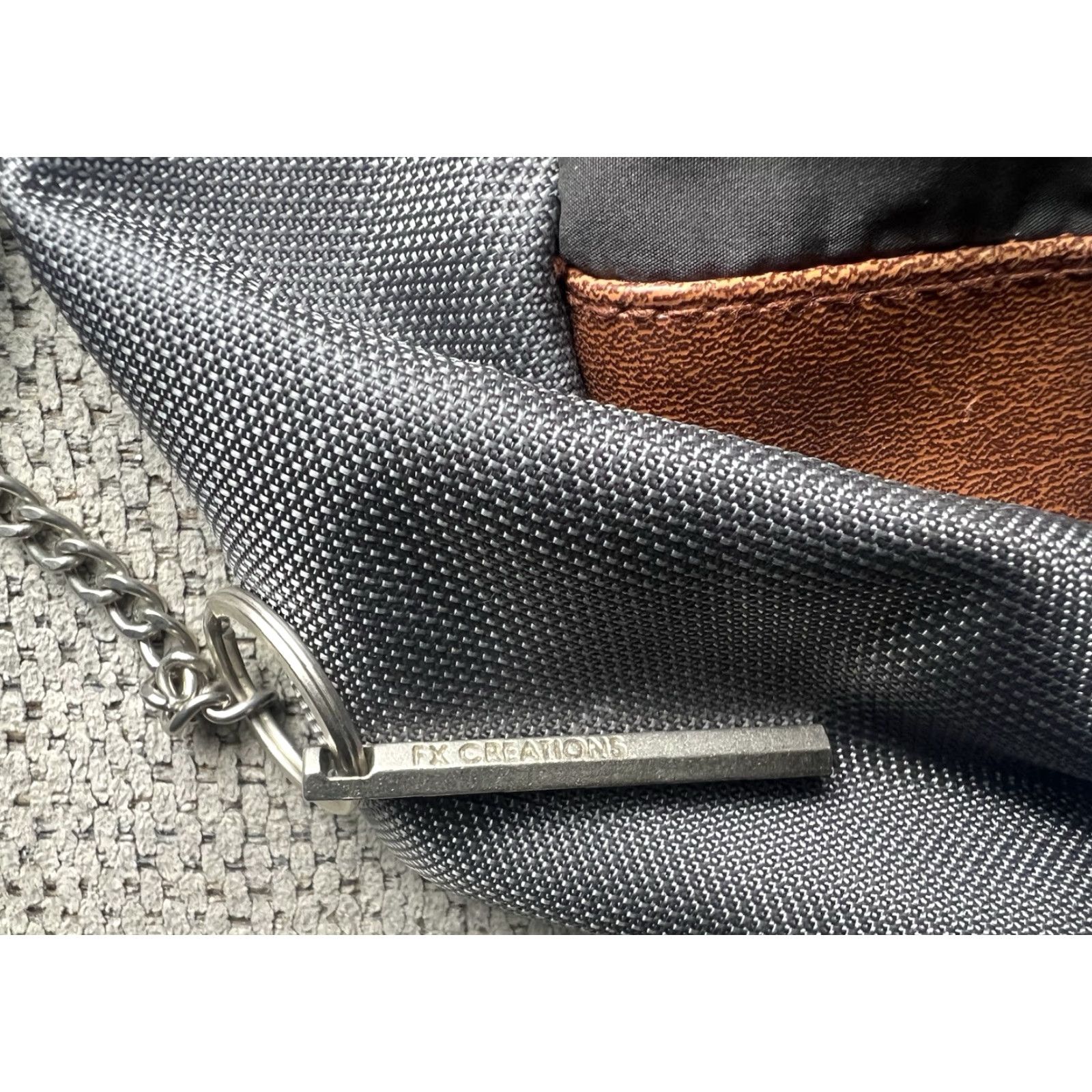 Vintage FX Originals Waist Pack Crossbody Fanny Bag Belt Bag Women Gray Nylon 10” wide 6.5” tall Size ONE SIZE - 4 Thumbnail
