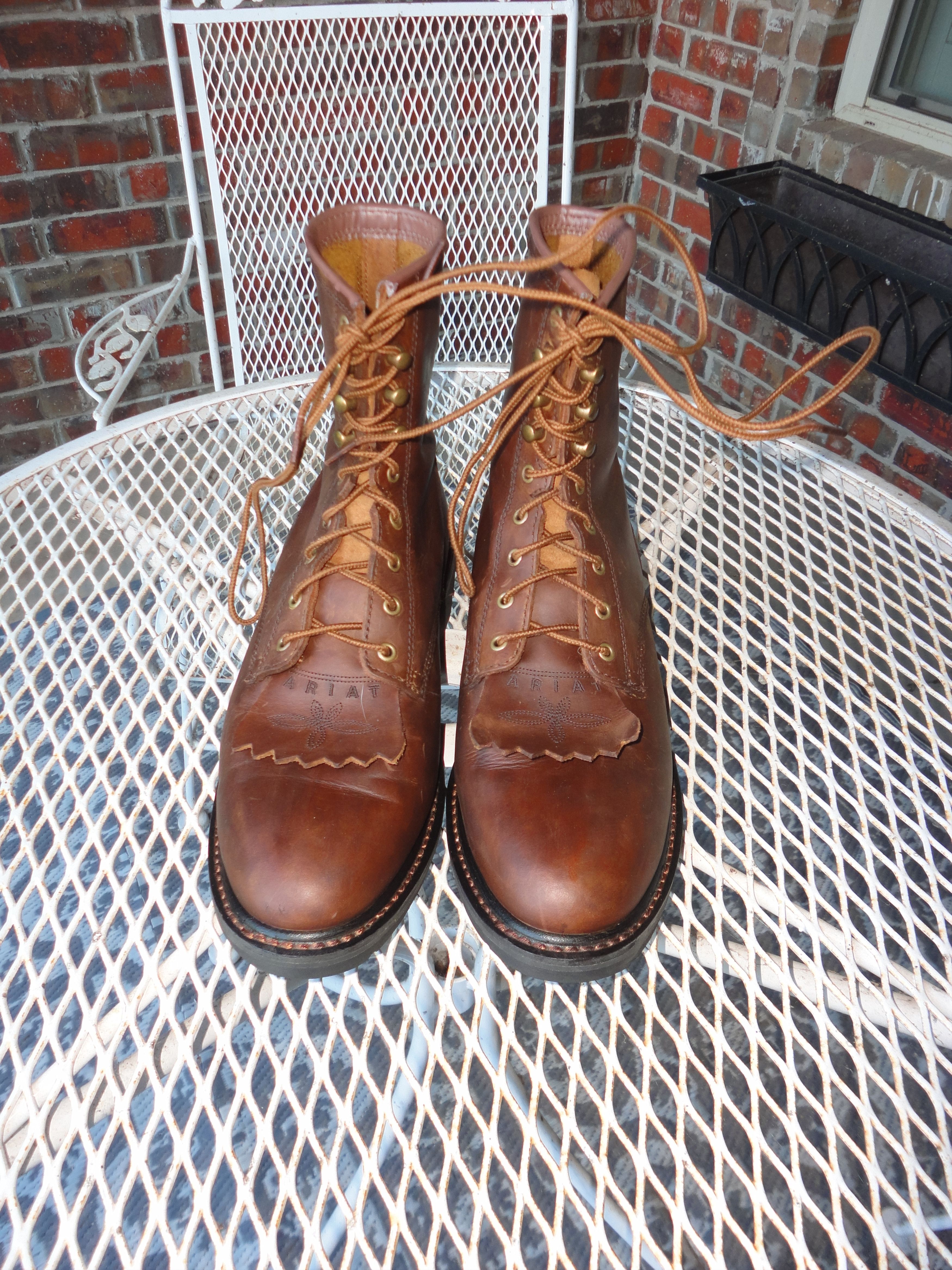 Ariat Sierra Work Boots Mens 9.5D Brown Leather Waterproof 10002385 Slip Resist Ariat Sierra Saddle Western Work Boots Mens | Mercari main image 2