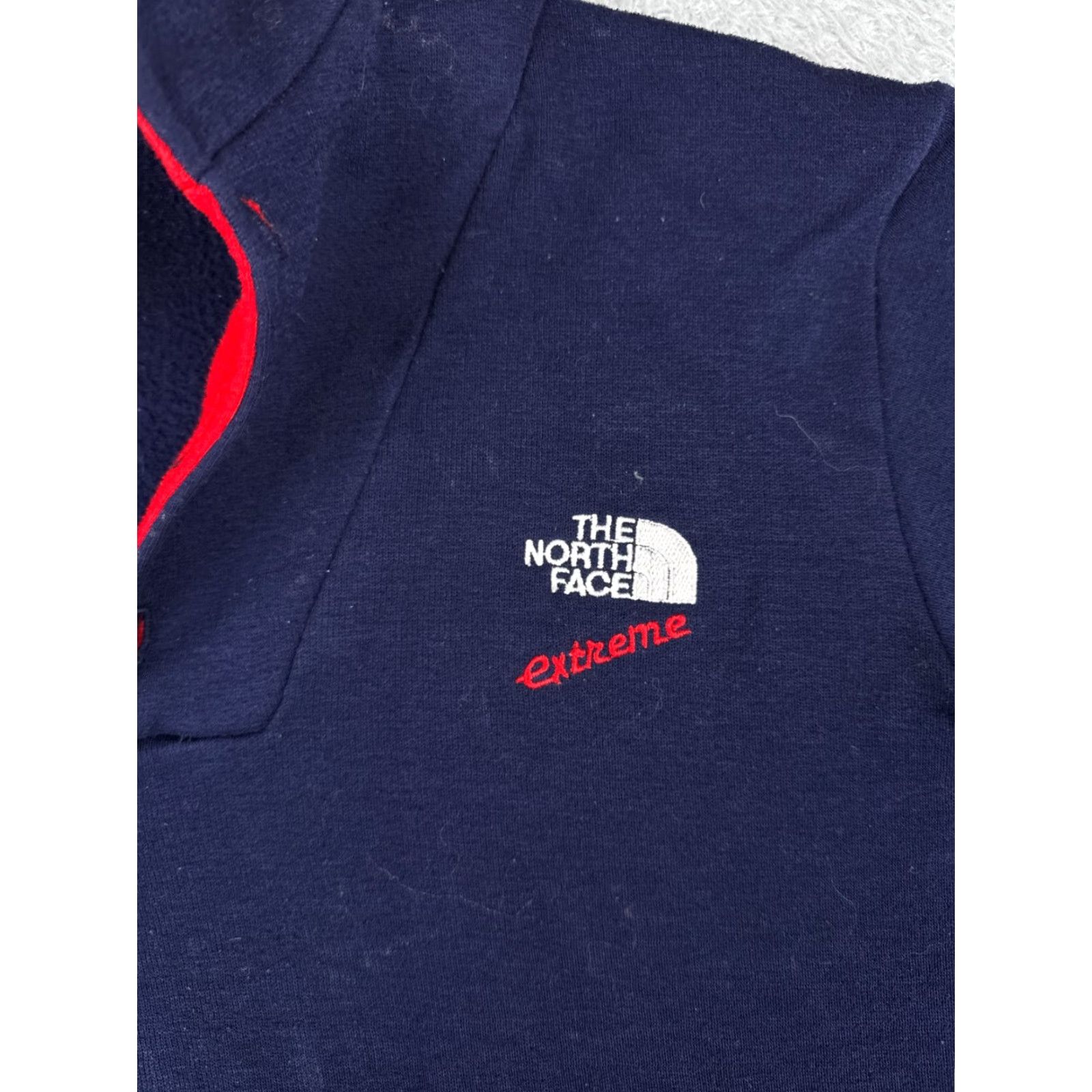 The North Face VINTAGE The North Face Sweater Men Mock Neck Henley 1/4 Zip Jersey Blue Medium Mens Regular Size M Size US M / EU 48-50 / 2 - 6 Thumbnail