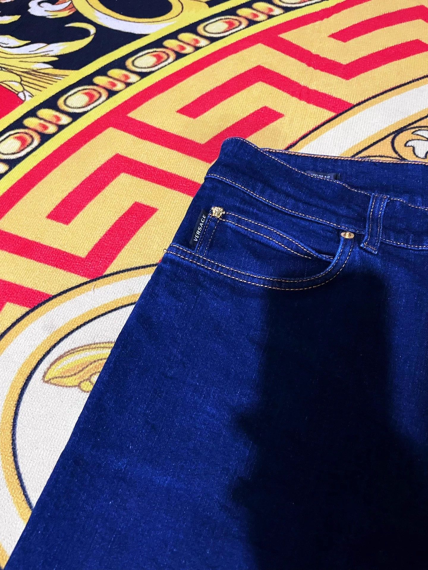 Versace Versace Main Line Rolled Cuff Knit Denim 31 Size US 31 - 5 Thumbnail