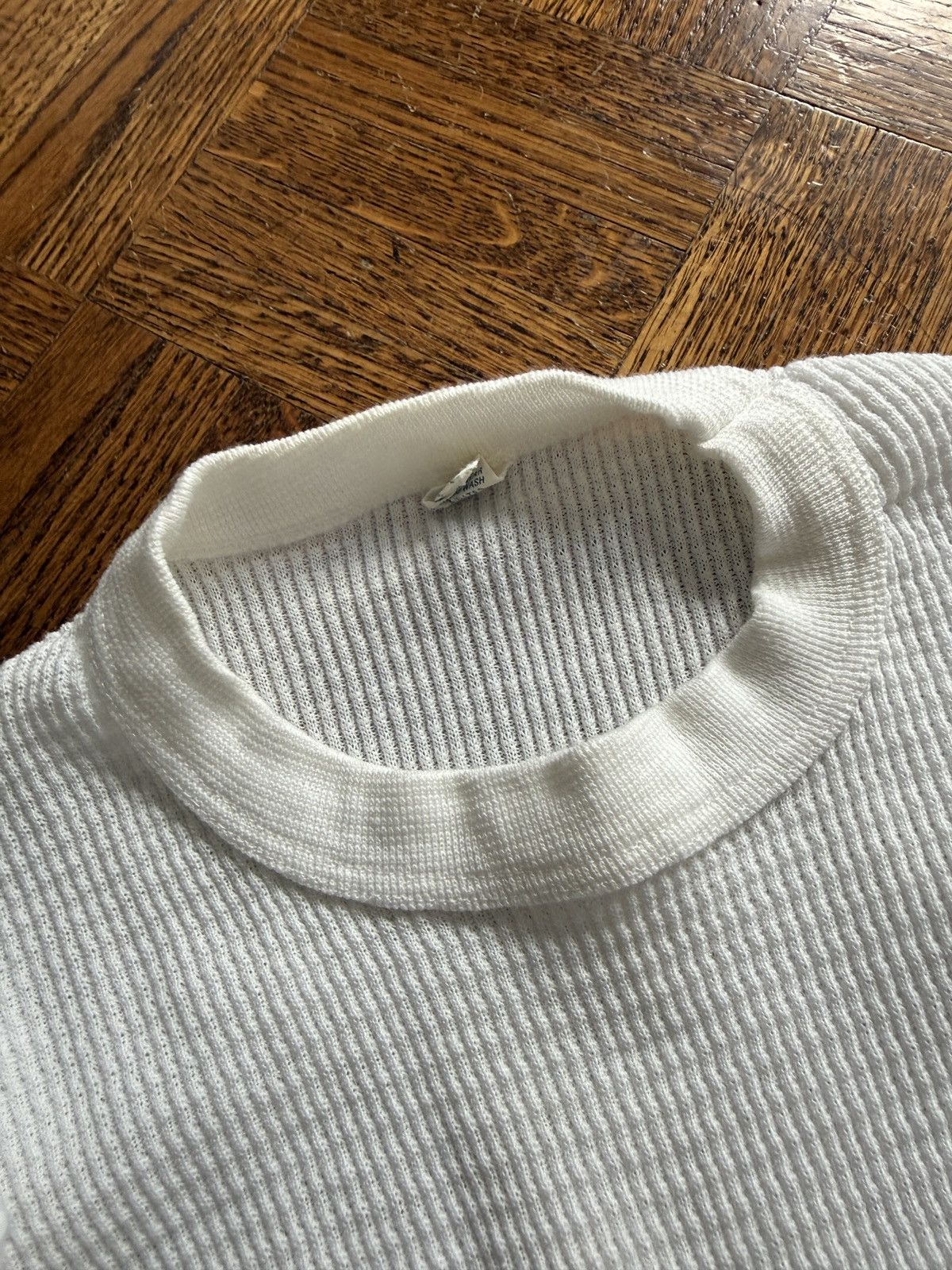 Vintage Vintage 80s Waffle Knit Thermal Blank Shirt Size US M / EU 48-50 / 2 - 6 Thumbnail