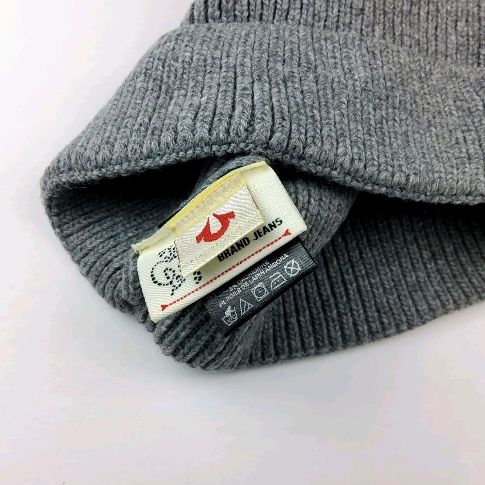 True Religion True Religion Beanie Hat Knit Winter Gray One Size Mens Girls? Size ONE SIZE - 3 Thumbnail