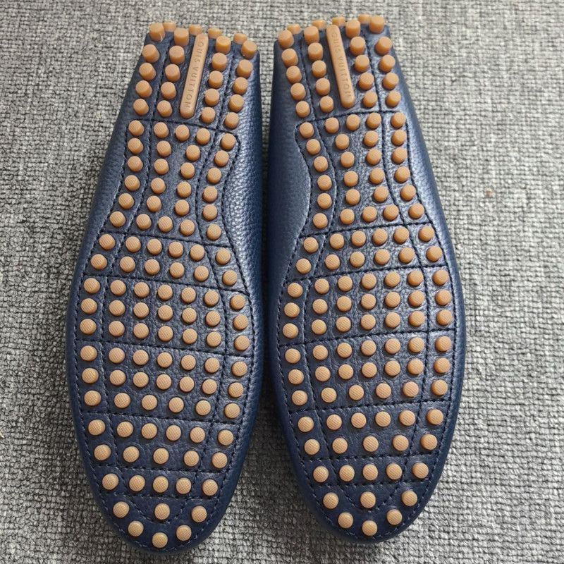 Louis Vuitton Louis Vuitton Navy Suede Loafers for Women -2508 Size US 8.5 / IT 38.5 - 4 Thumbnail