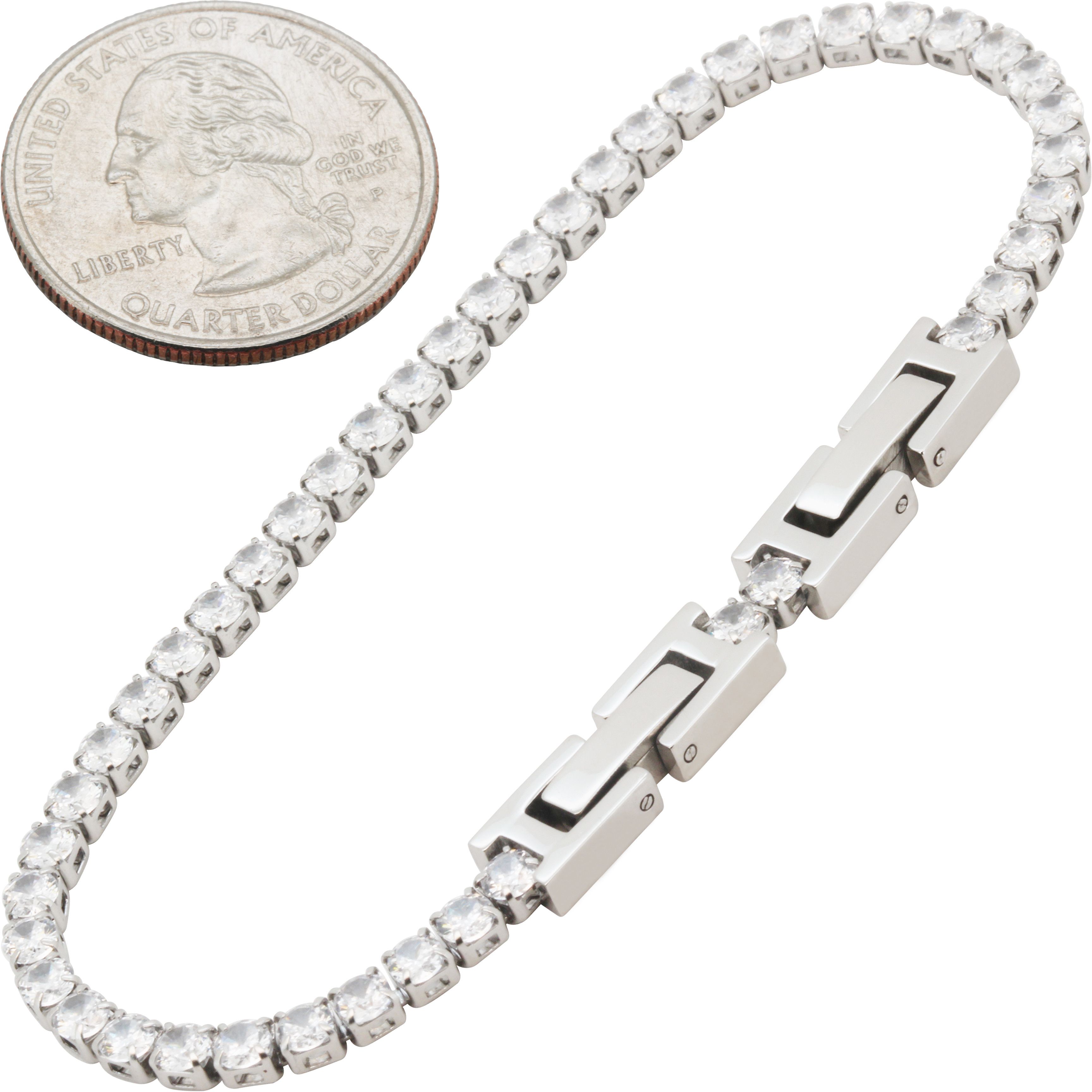 Other 316L Stainless Steel AAA CZ 3mm Tennis Bracelet 6.5”-7.5” Size ONE SIZE - 1 Preview