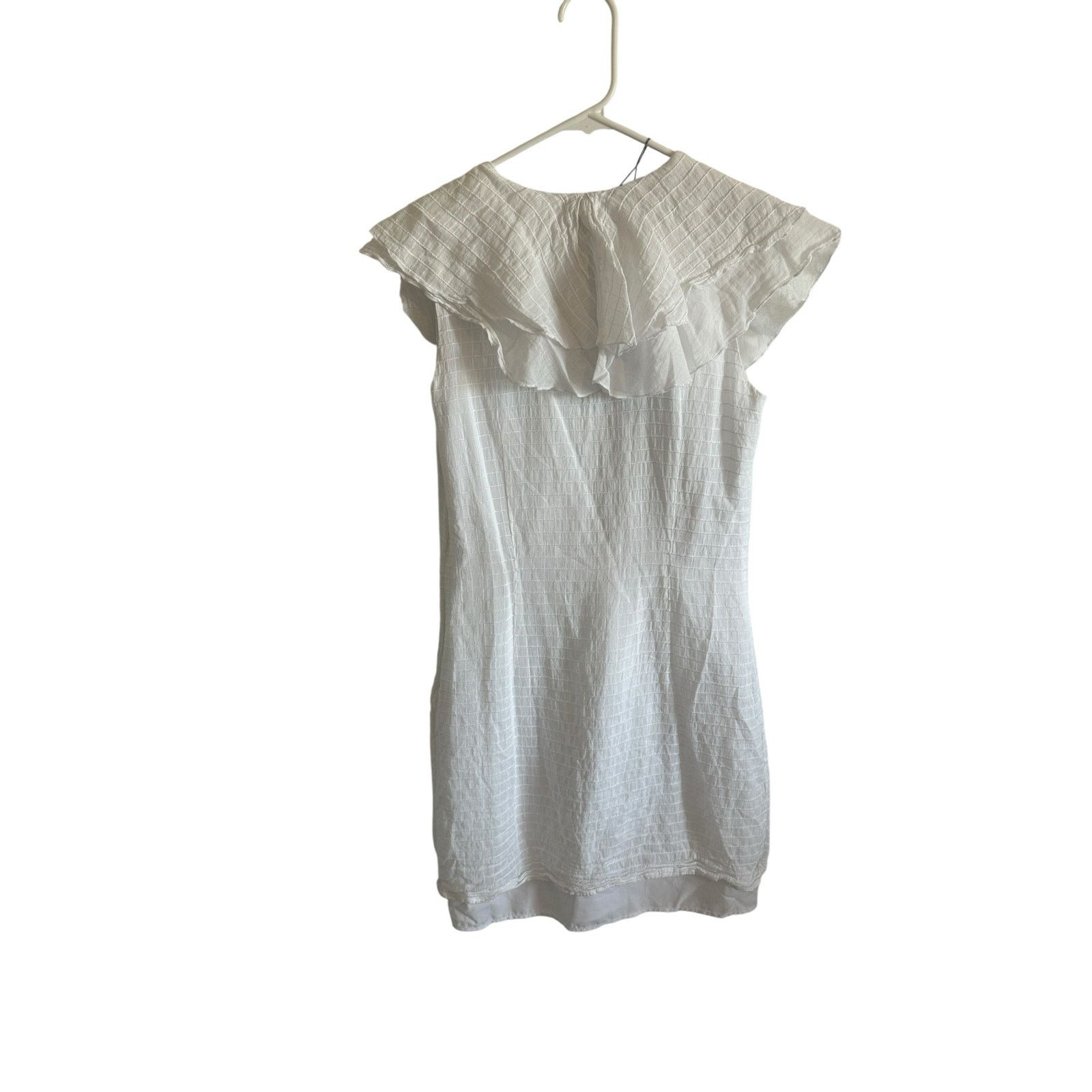 Other Tocca White Sleeveless Ruffled Front V-Neck Short Dress Size S / US 4 / IT 40 - 7 Thumbnail