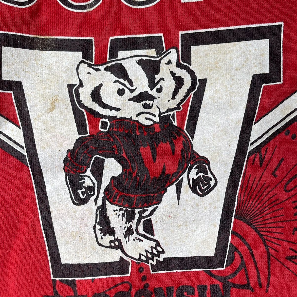 Hanes × Vintage 🔥Vintage Wisconsin Big Logo Sweatshirts Size US S / EU 44-46 / 1 - 7 Thumbnail