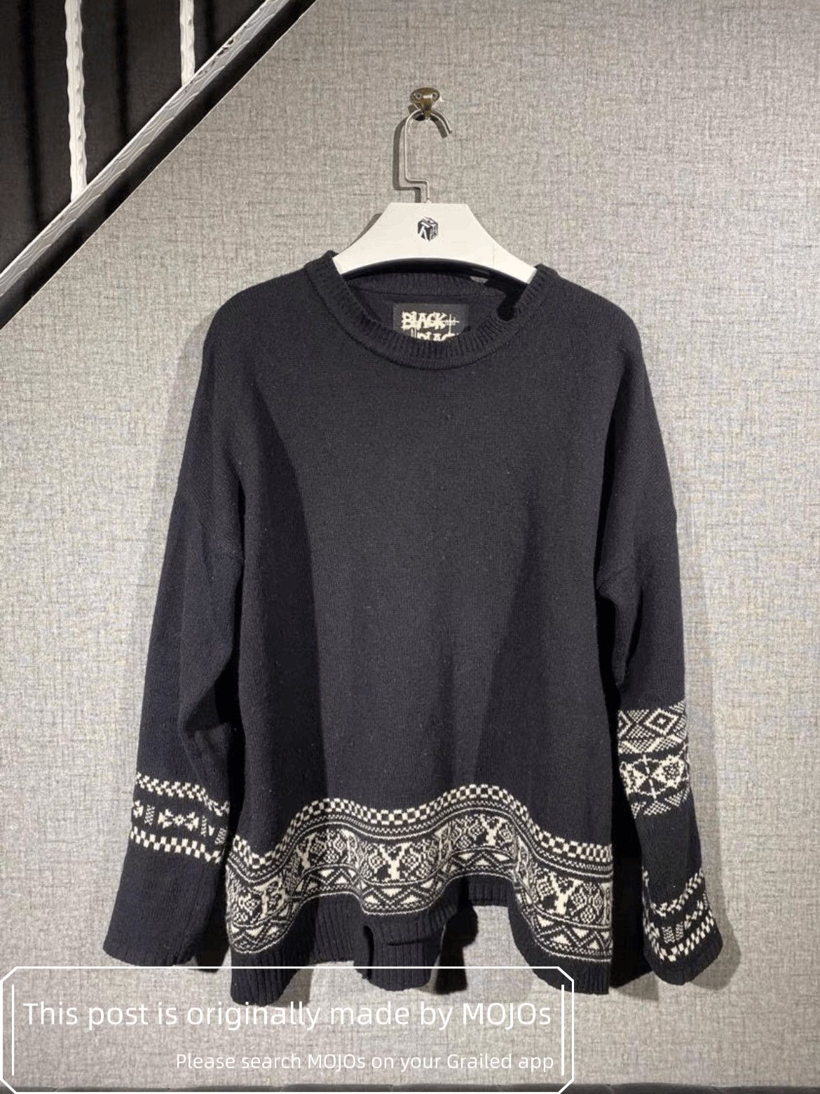 Yohji Yamamoto Sz 2 Yohji Yamamoto Ethical Pattern Stripe Knitwear mojos141 Size US M / EU 48-50 / 2 - 1 Thumbnail